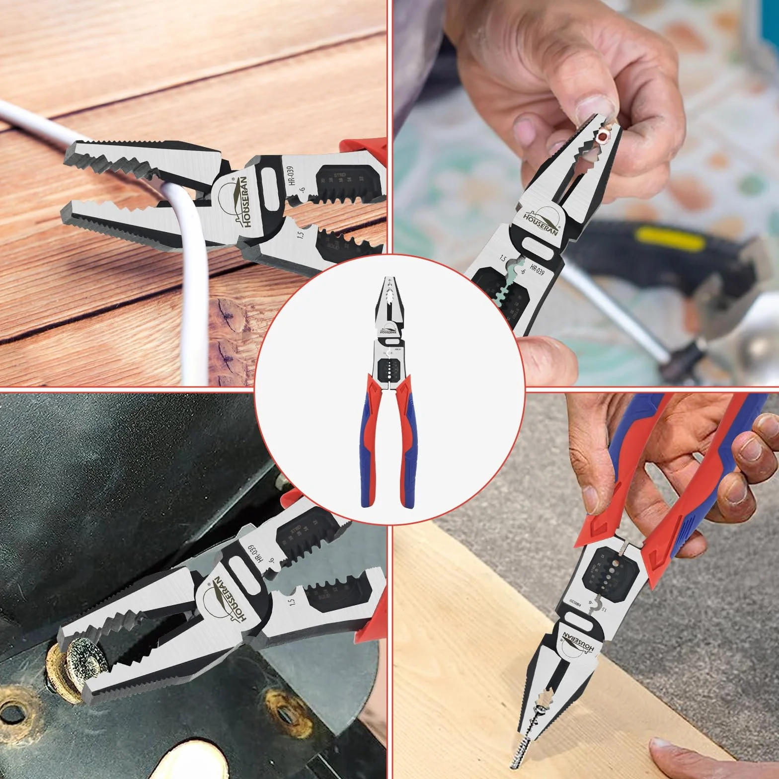 Szczypce Kombinowane 20cm Lineman's Plier 55 Stal Antypoślizgowy Uchwyt Antykorozyjna