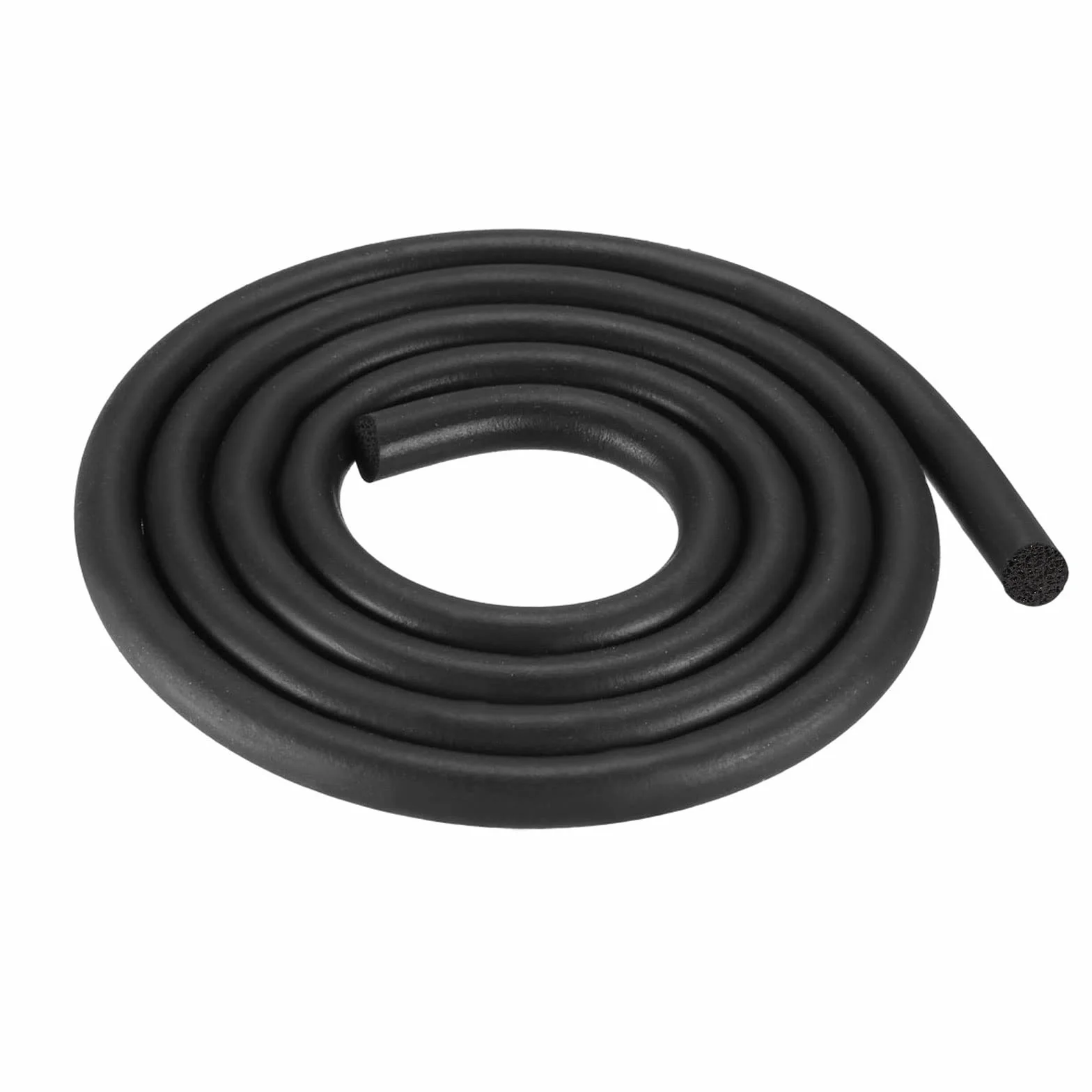 sourcing map Uszczelka z pianki gumowej EPDM 8 mm x 2 m, okrągła uszczelka do samodzielnego uszczelnienia
