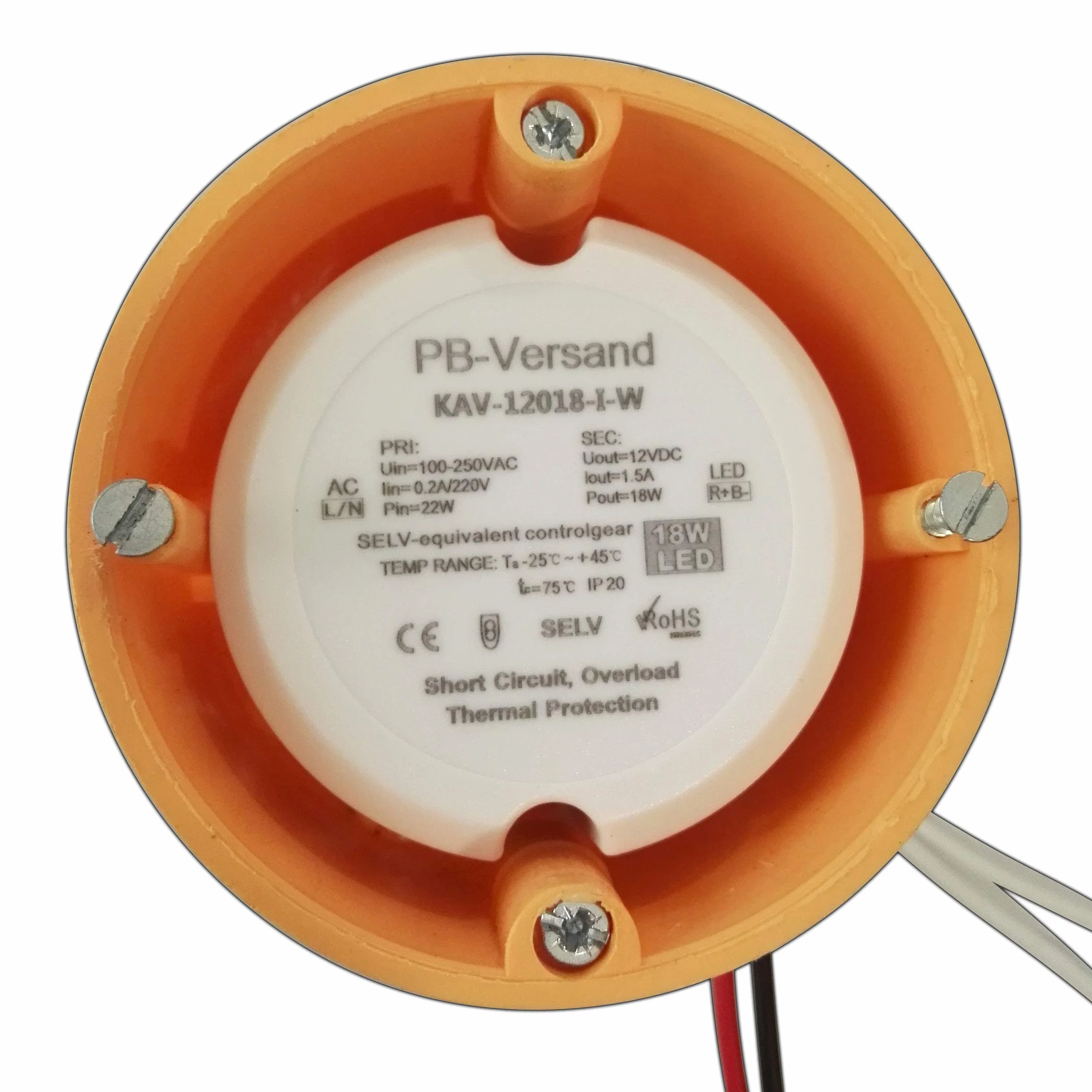 LED żarówka transformator 12 V DC 12 W okrągły 18 W