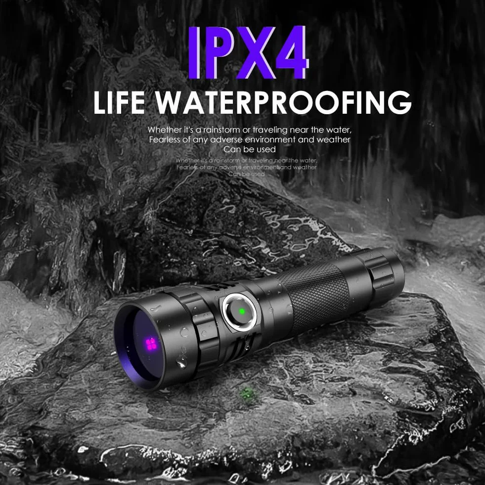 KEENZO 501BPRO UV 365 nm latarka LED ultrafioletowa do wykrywania plam