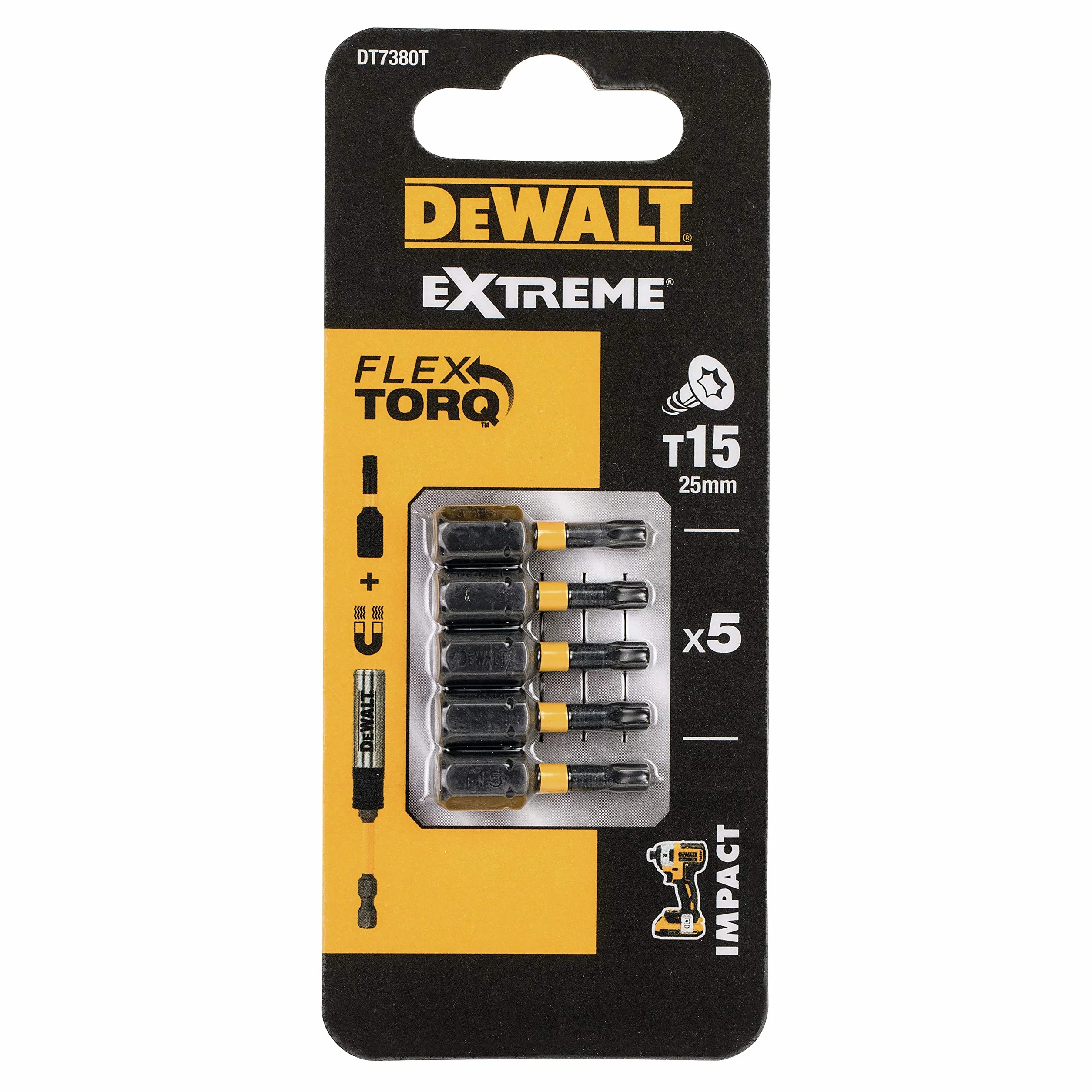 DeWalt DT7380T-QZ Torsion Bit udarowy T15 25 mm 5 szt.