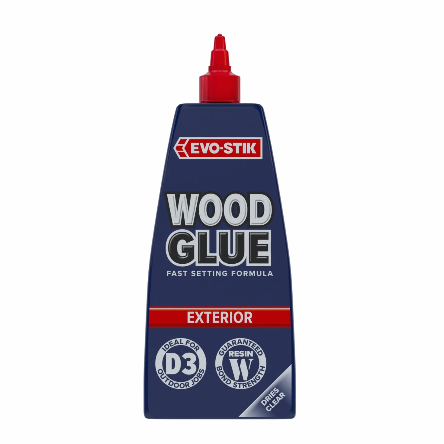 EVO-STIK Klej do drewna na zewnątrz, odporny na warunki atmosferyczne, bardzo mocny, szybkie ustawienie, odpowiedni do wszystkich rodzajów drewna, wysycha przezroczysty, 500 ml