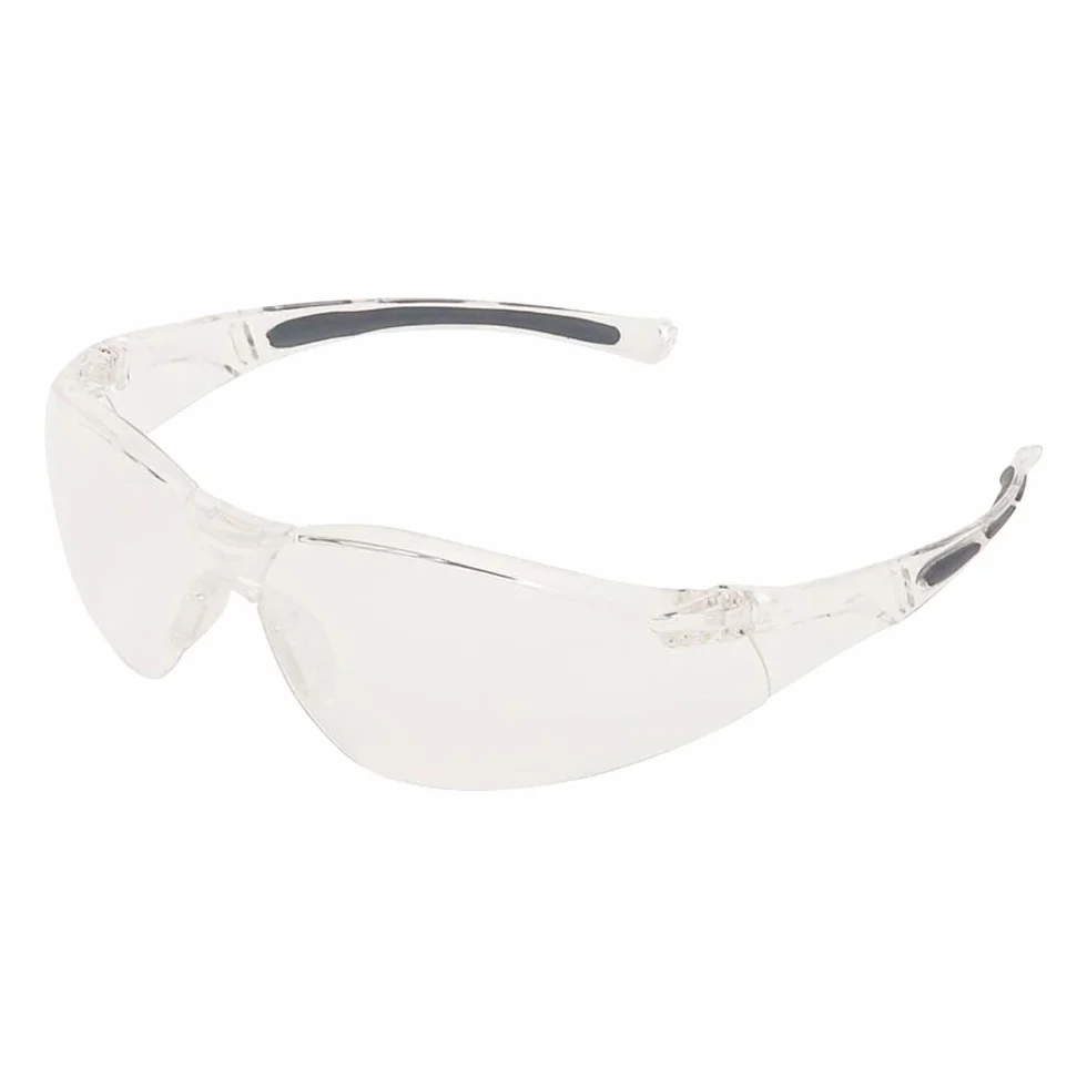 Honeywell 1015369 A800 Sportowa oprawka na okulary ochronne z przezroczystą, odporną na zarysowania soczewką, przezroczysty, miękki pasek na okulary (1 sztuka)