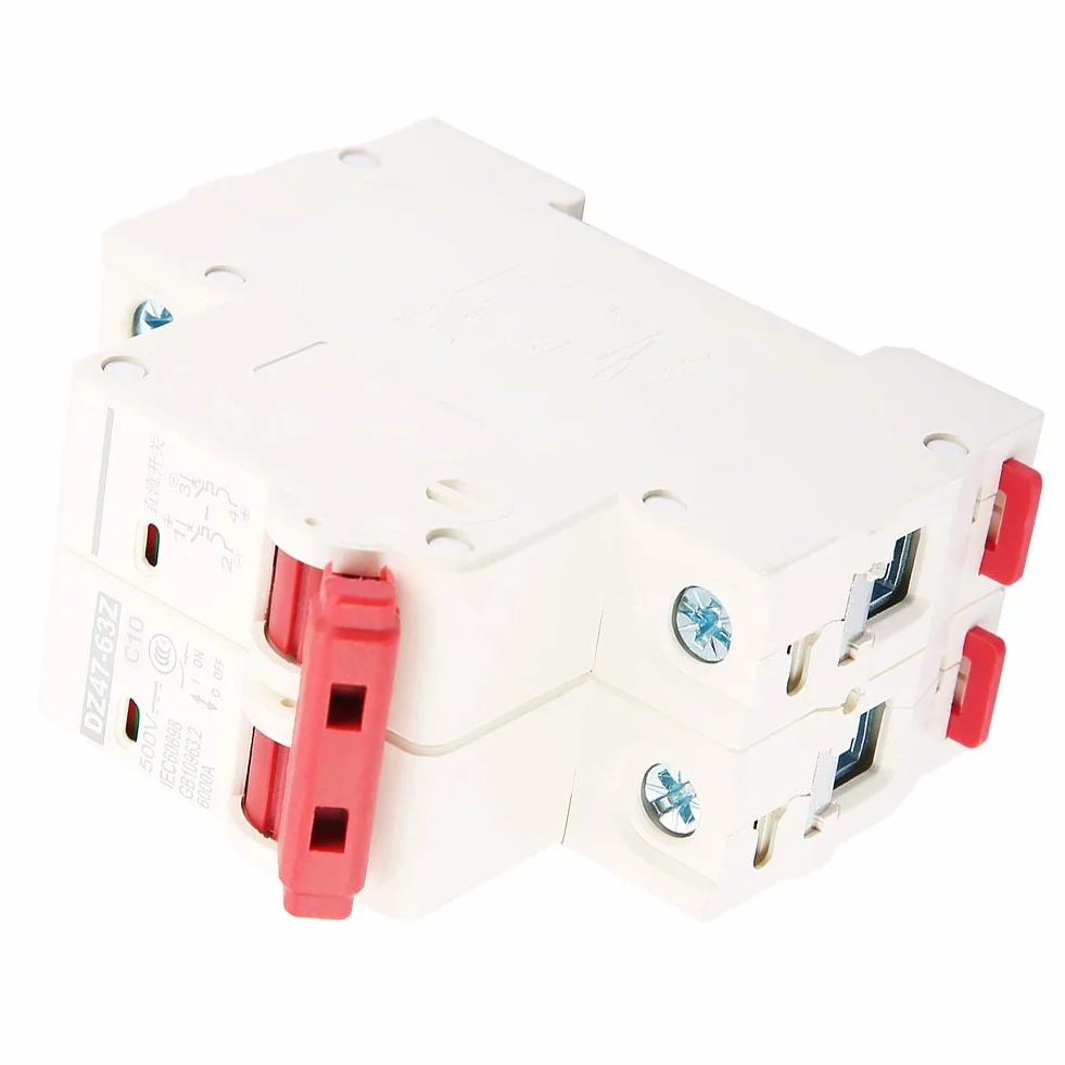 2P DC 500V 10A przerywacz MCB wyłącznik nadprądowy DZ47-63Z-2P (10A)
