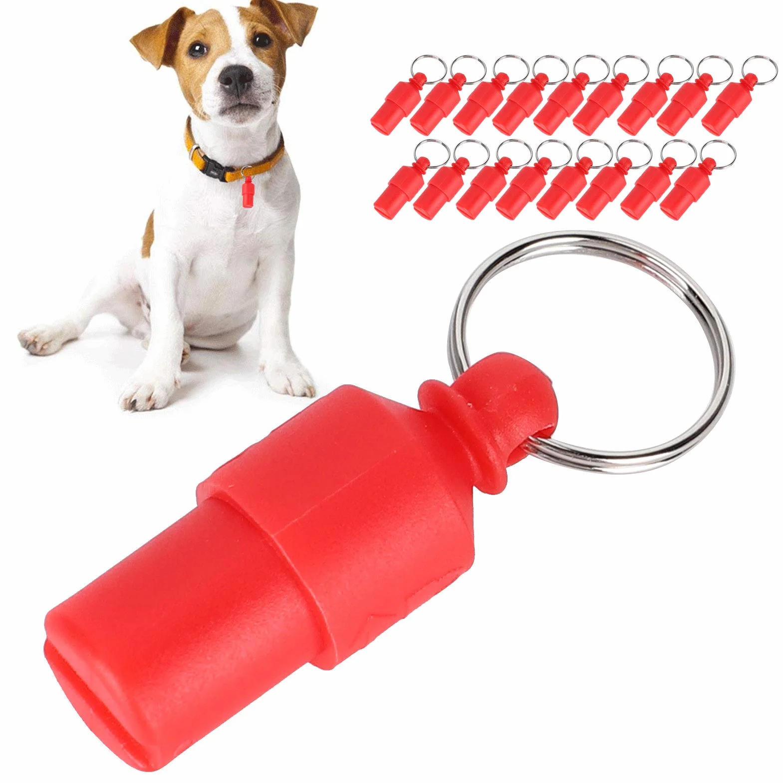20 szt. Anti-Lost Pet Dog ID Tag, obroża dla szczeniaka kota wisiorek imię etykieta adresowa tuba do przechowywania odporna na zgubienie (czerwona)