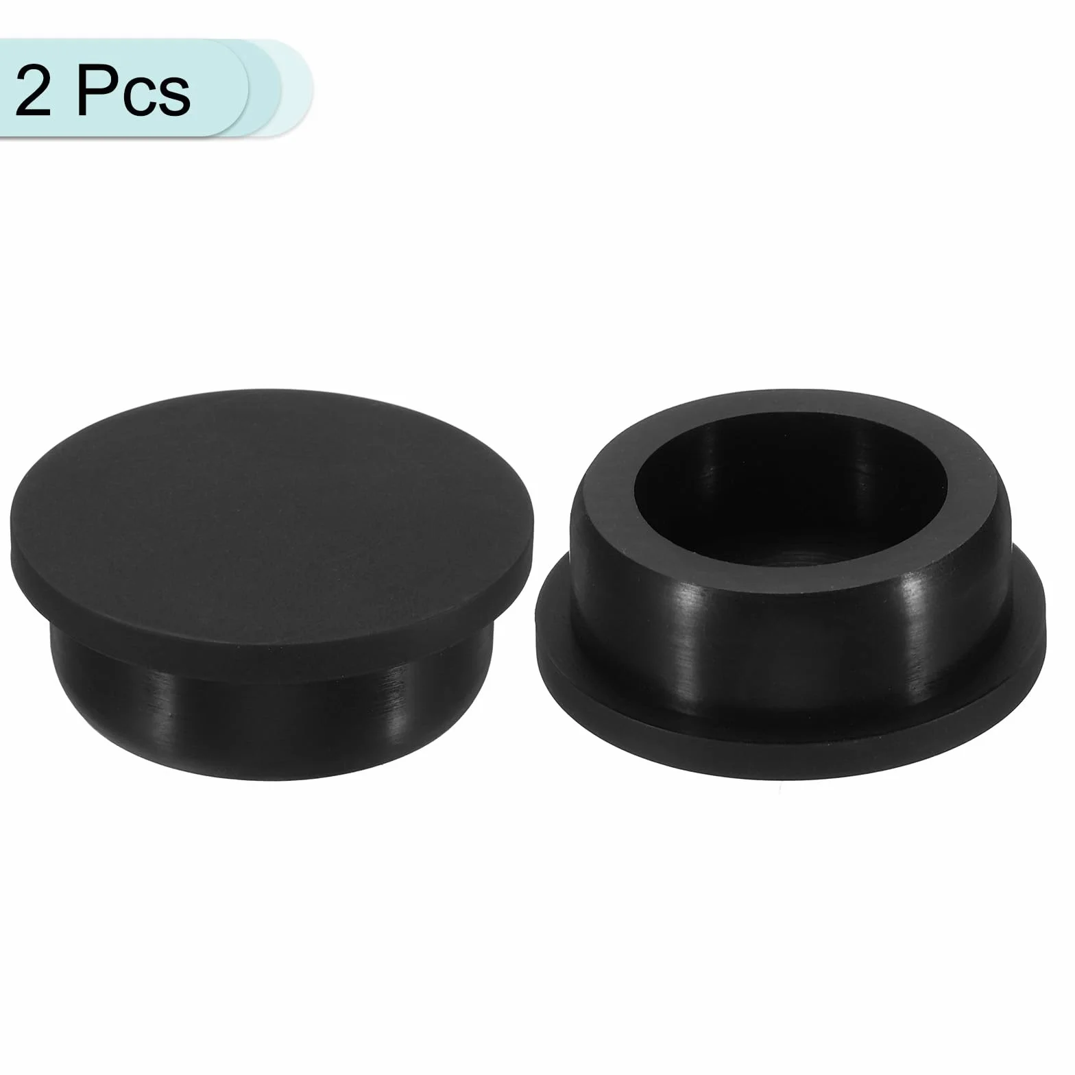 QUARKZMAN Silikonowe gumowe otwory 38,3 mm średnica miękki elastyczny zatrzask do 37-38 mm czarny otwór 2 szt