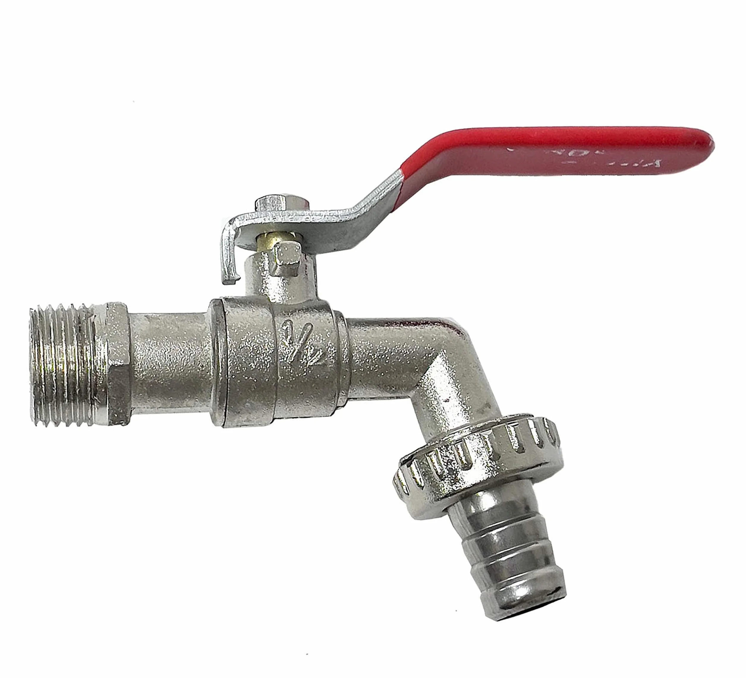Złącze śrubowe zbiornika + kranik 16 mm złącze śrubowe beczki 1/2" IG 3/4 AG (H02F01)