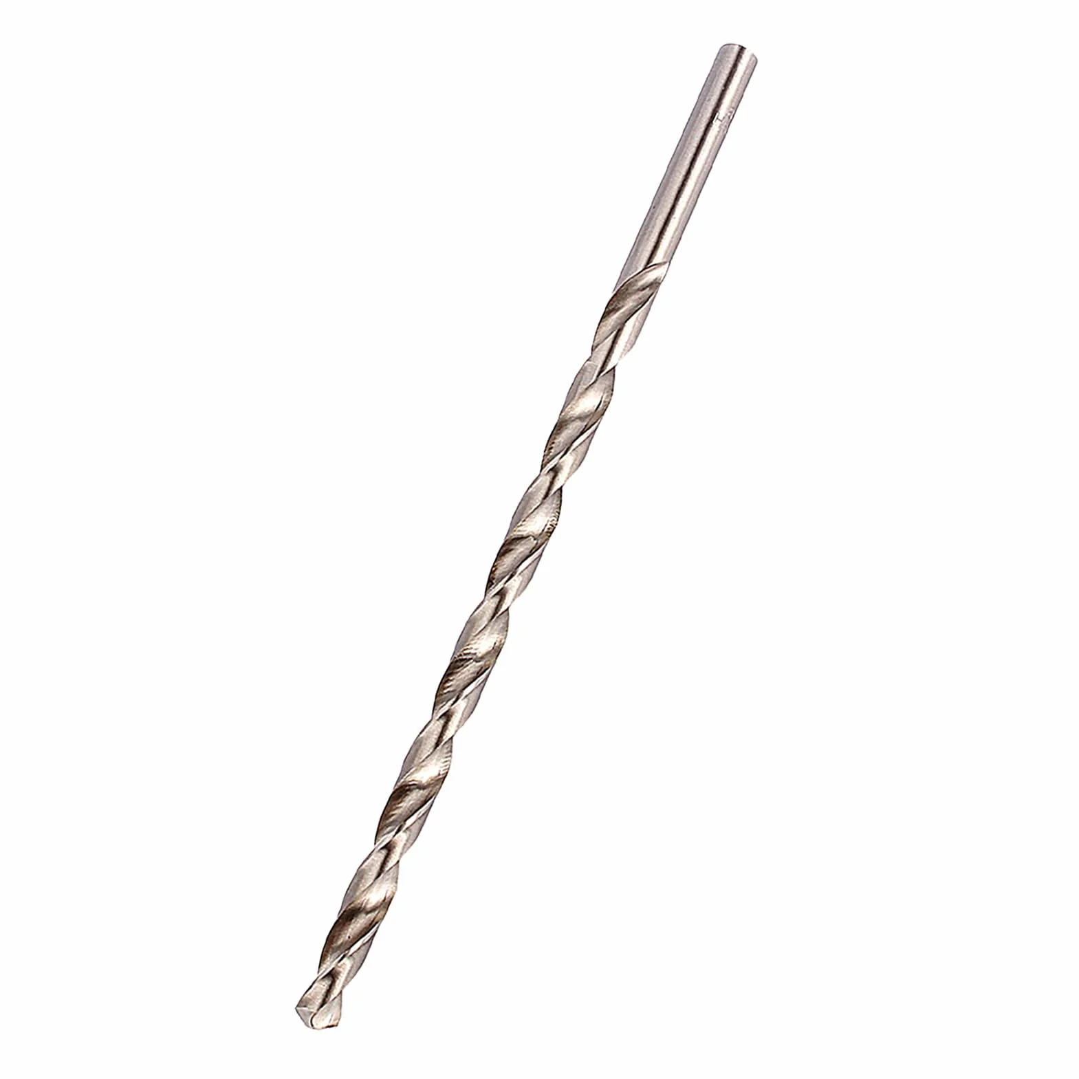 Wiertło Kręte HSS 8mm x 200mm Długie Wiertło Ślimakowe z Chwytem Prostym do Drewna Aluminium Tworzyw Sztucznych