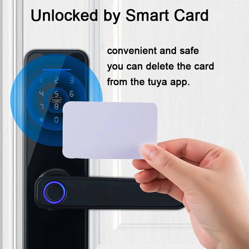 Smart Lock zamek do drzwi z odciskami palców, klawiatura z uchwytem, elektroniczny zamek do drzwi inteligentny