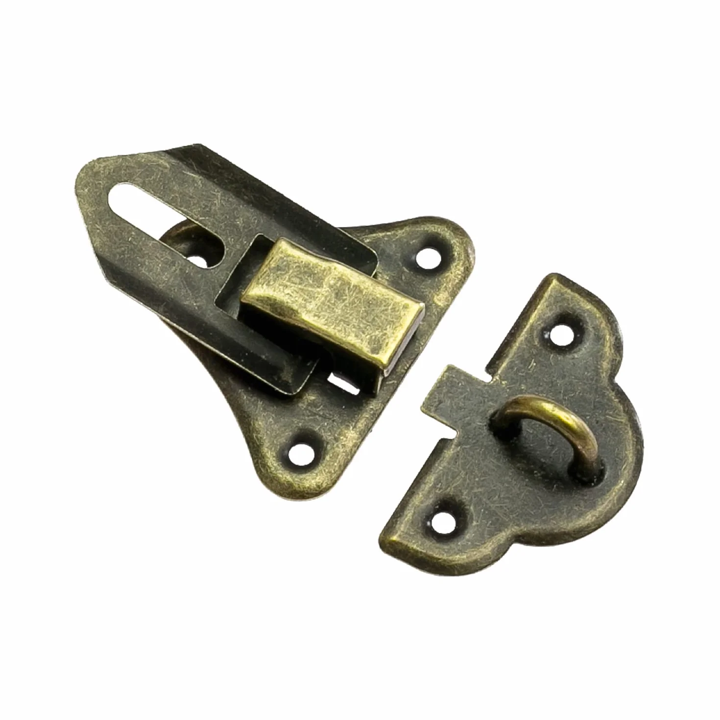 HMF 6495 Vintage zapięcie zaciskowe z oczkiem na zamek 35 x 50 mm brąz