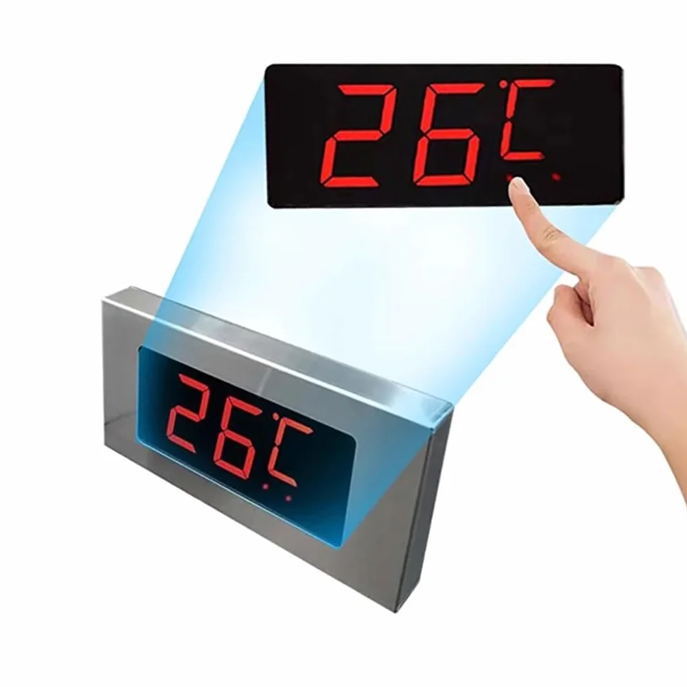 Toplionace Wysoka Precyzja Duży Ekran Termometru Cyfrowego, Wyświetlacz ze Stali Nierdzewnej 304 do Zamrażarki, Akwarium, Basenu -9℃ do 99℃