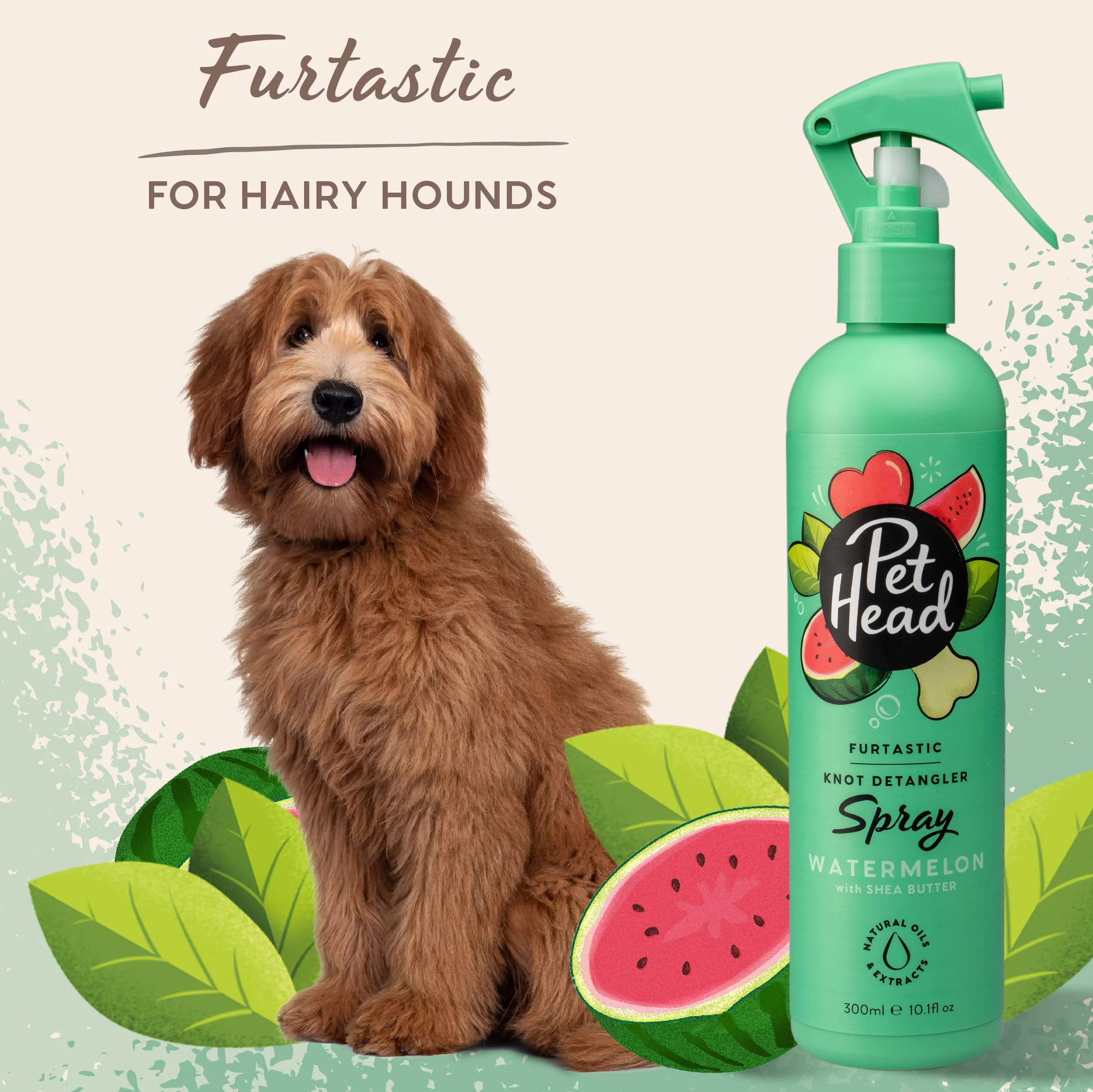 Pet Head Dog Grooming Spray, Furtastic Spray, Care for Long, Tangly Coats or Curls, 90533A, Green