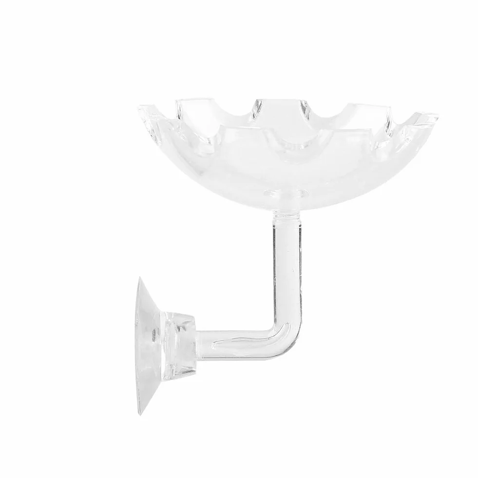 Shrimp Futternapf Acryl Sucker Cup Design Aquarium Bowl Tray Wasser Lebensmittel Kleiner Reptil Würmer Haustiere Dish Feeder Bowl