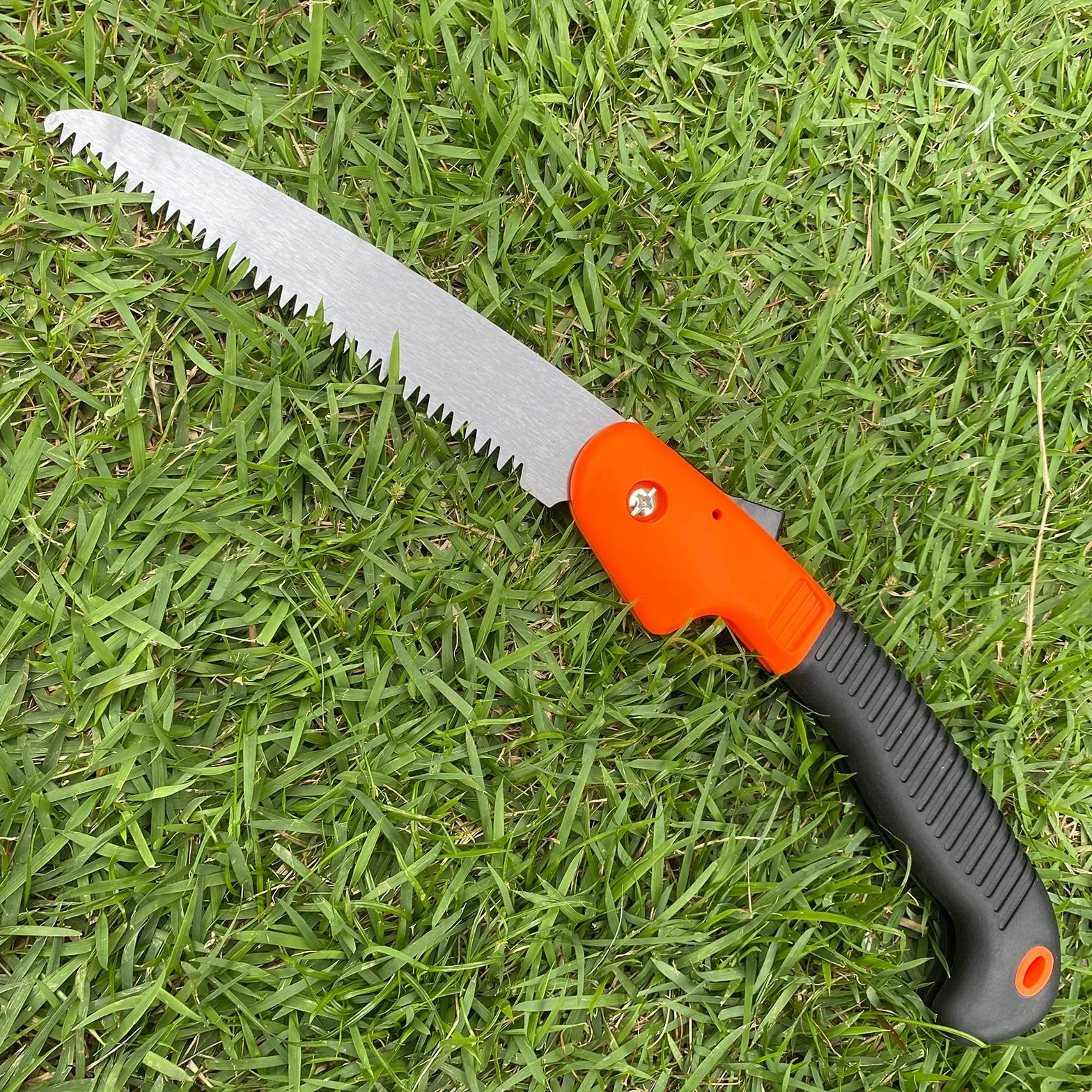 Piła składana 18 cm brzeszczot stalowy Newaner pomarańczowa