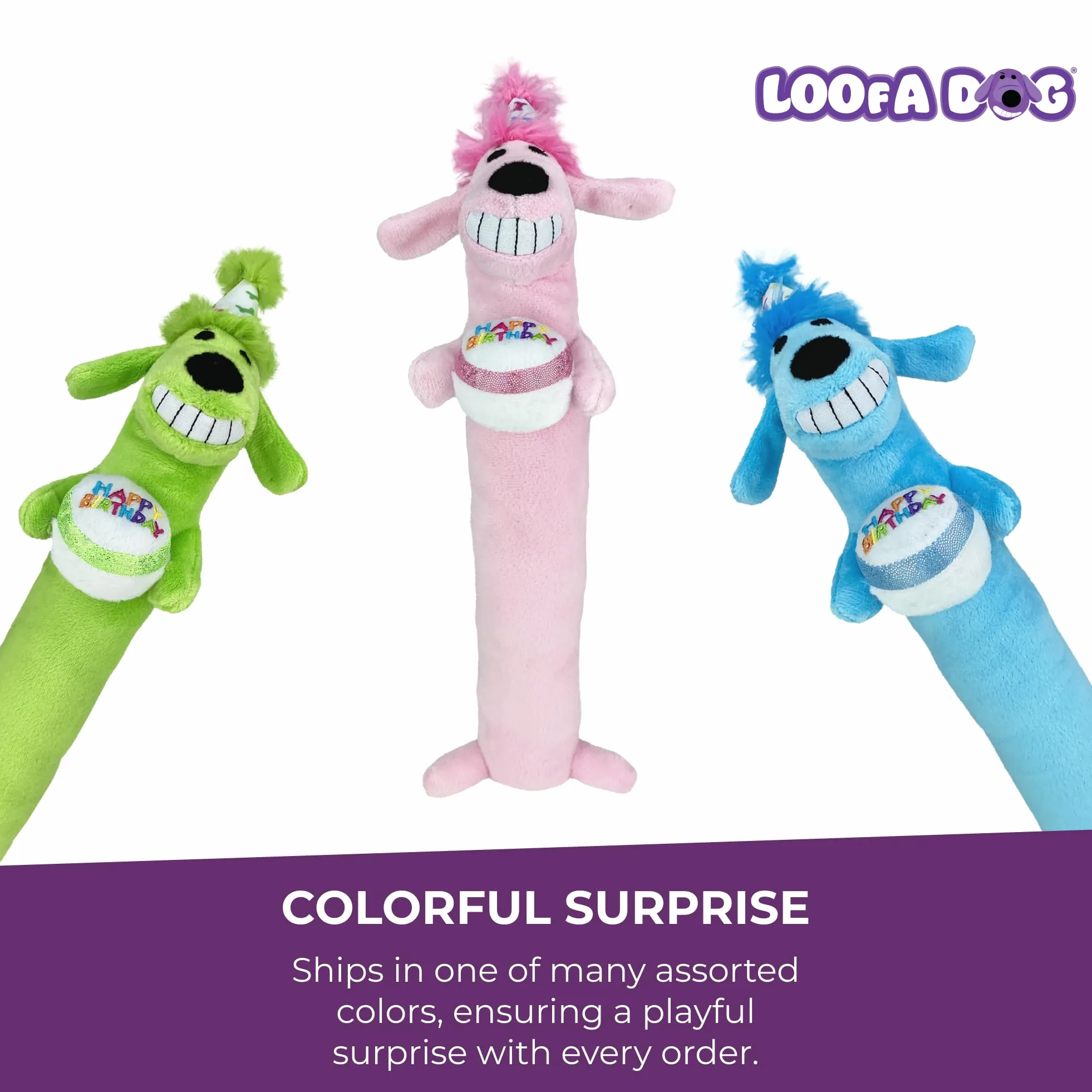 Multipet Zabawka dla psa z napisem 'Happy Birthday' 30 cm, kolory mogą się różnić)