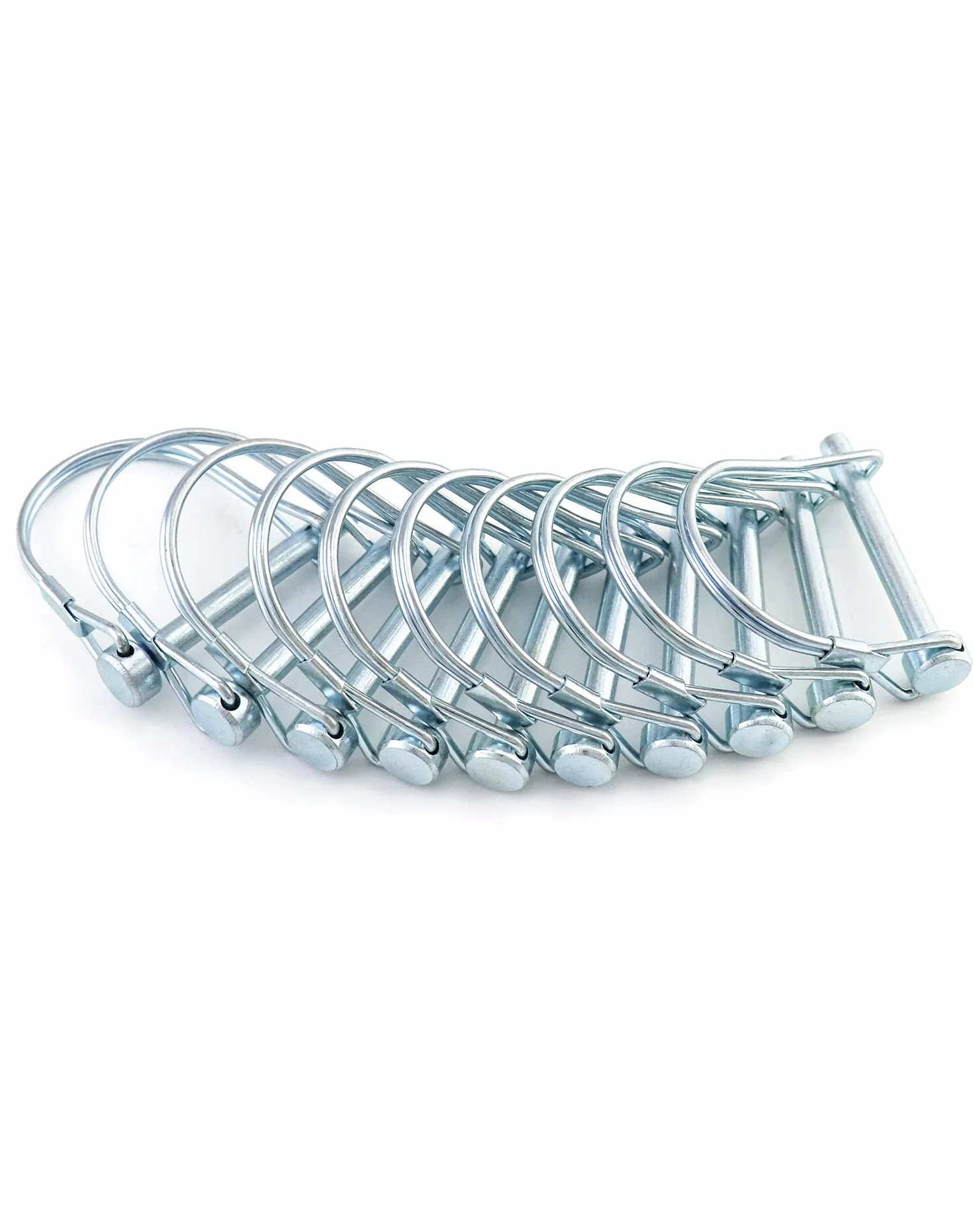 QWORK® 10 szt. Zawleczka, zawleczka ze stali węglowej Okrągły kabłąk do ogrodu na trawniku - 6 x 50 mm