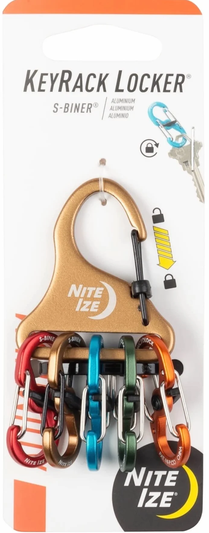 Nite Ize KeyRack Locker S-Biner® aluminium - różne rozmiary