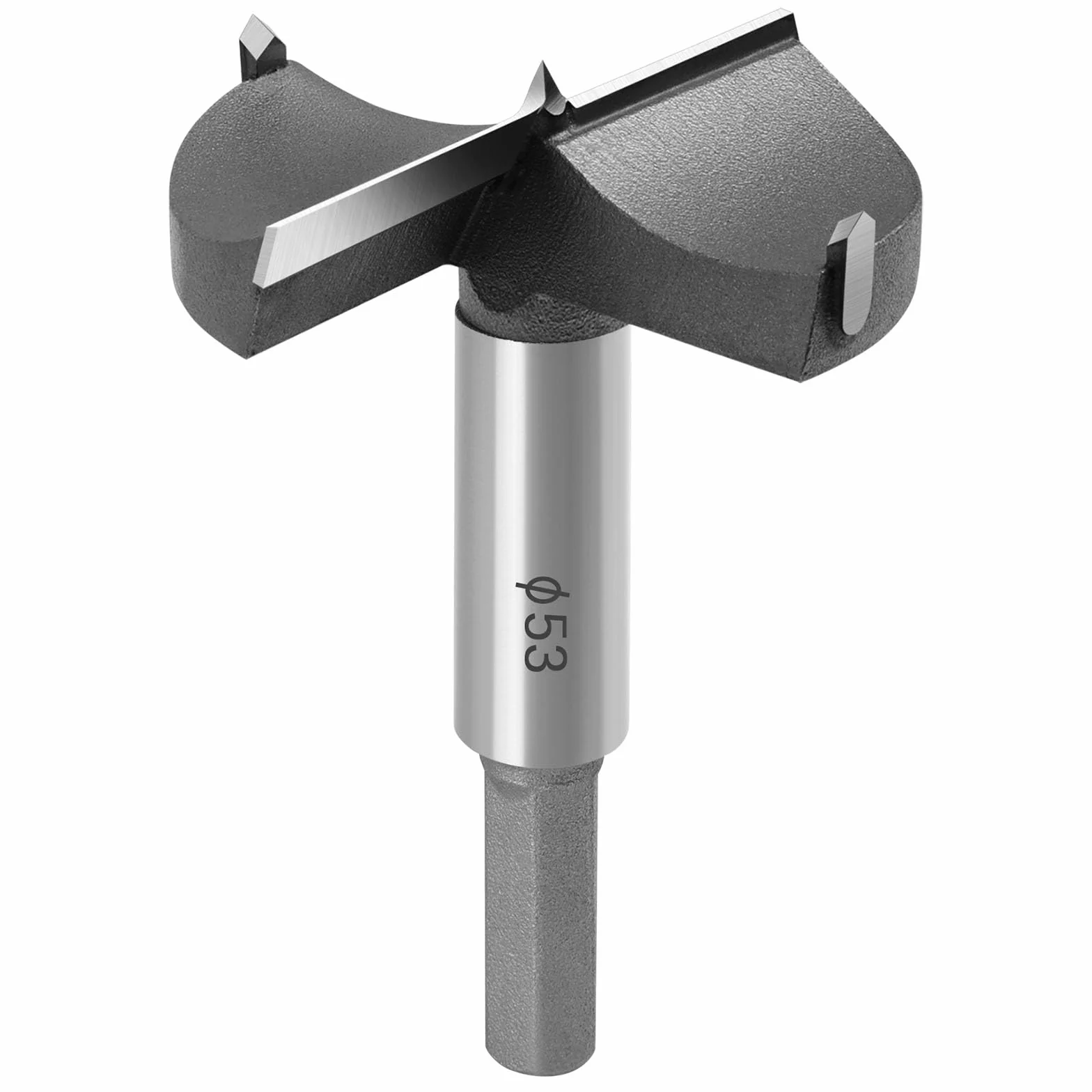 flintronic Wiertła do drewna, frez do drewna z węglików spiekanych 53 mm, montaż drzwi sferycznych, szuflad, sklejki, szybko pomaga wykonać czyste otwory z płaskim dnem w drewnie
