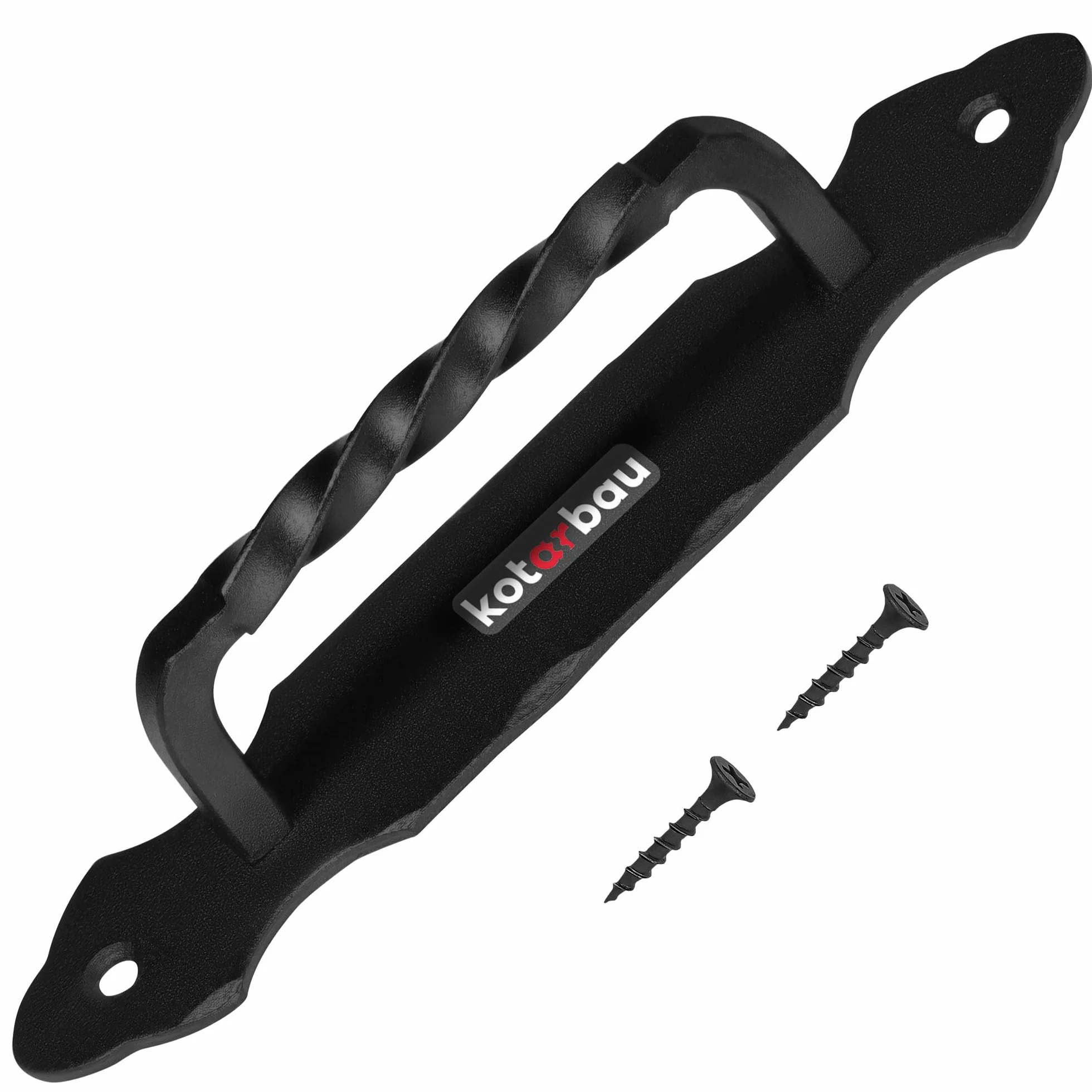 KOTARBAU® Klamka do drzwi 190 mm kute żelazo klamka czarna klamka do drzwi stalowy uchwyt do drzwi uchwyt okucie drzwi drzwi przesuwnych uchwyt meblowy