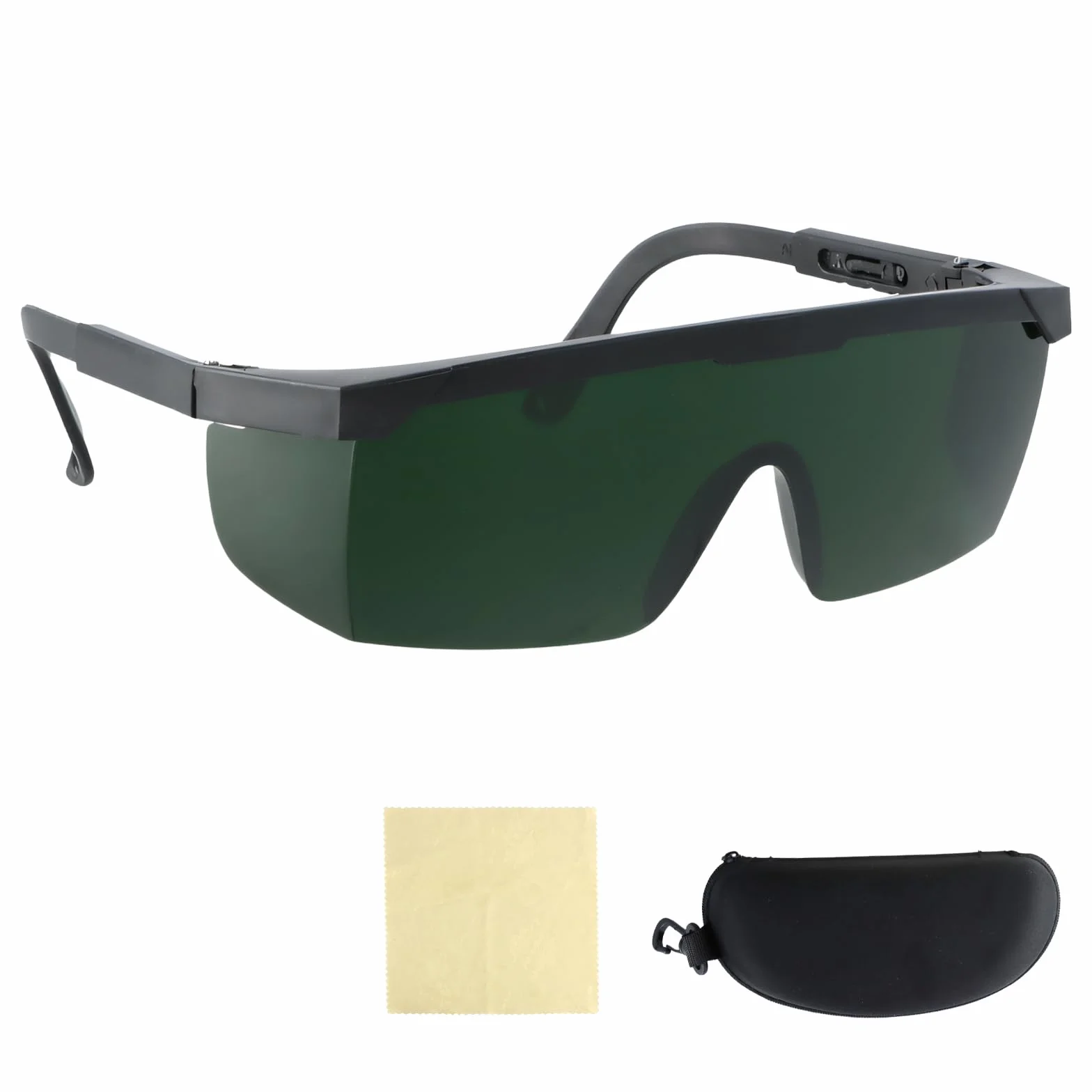 Joyan Regulowane okulary ochronne, laserowe, okulary ochronne na podczerwień, do prac spawalniczych, zielone soczewki