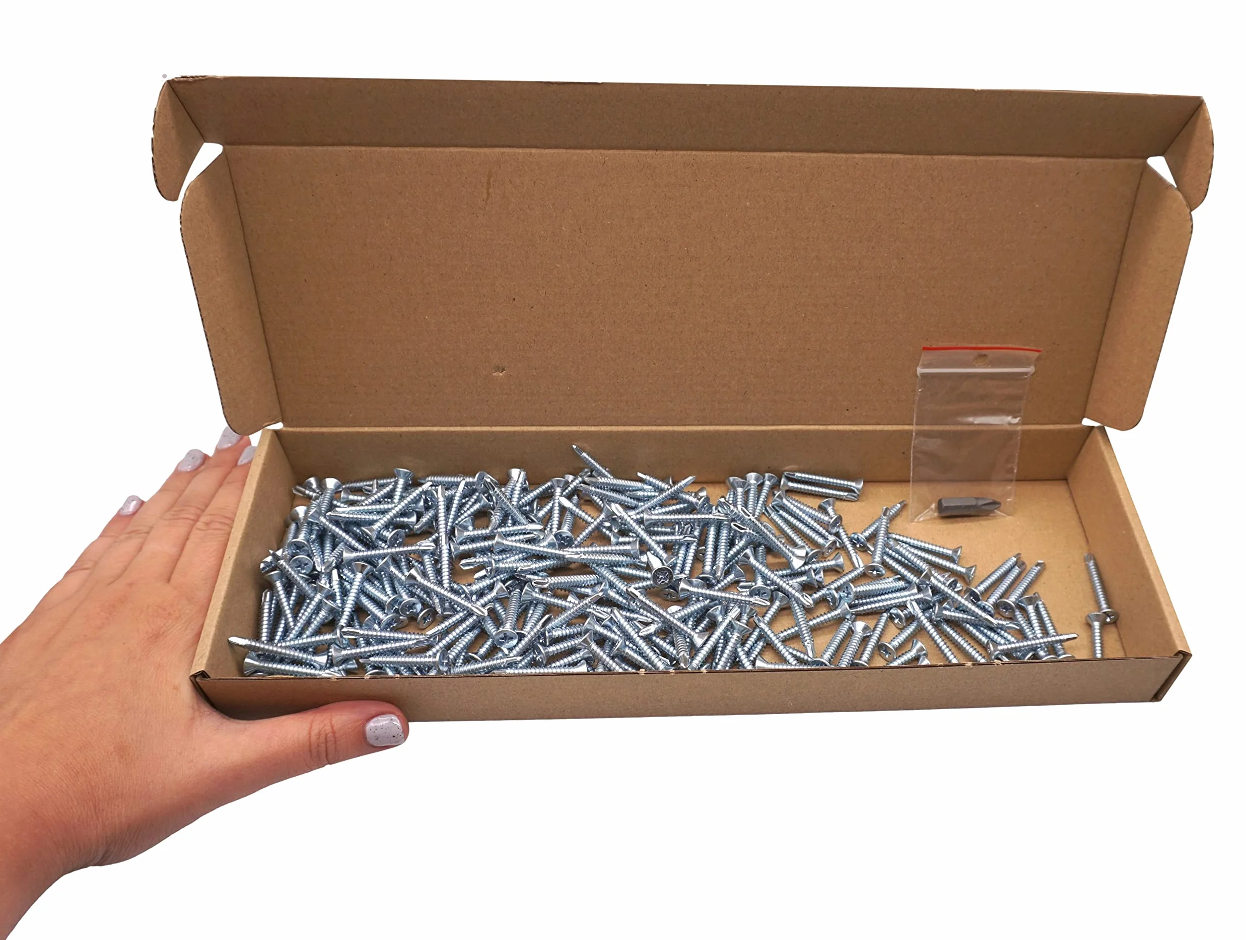 SKIR'CO (250 szt.) DIN 7504 P stal ocynkowana 4,2 x 32 mm wkręty samoniercające do metalu, śruby z łbem stożkowym