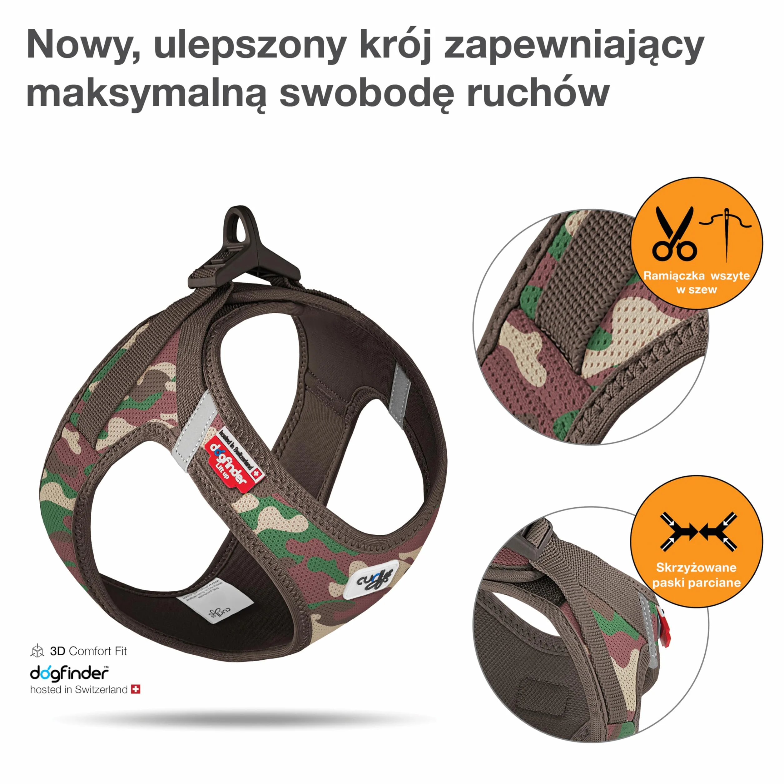 Curli Vest Harness Air-Mesh Camo 2XS