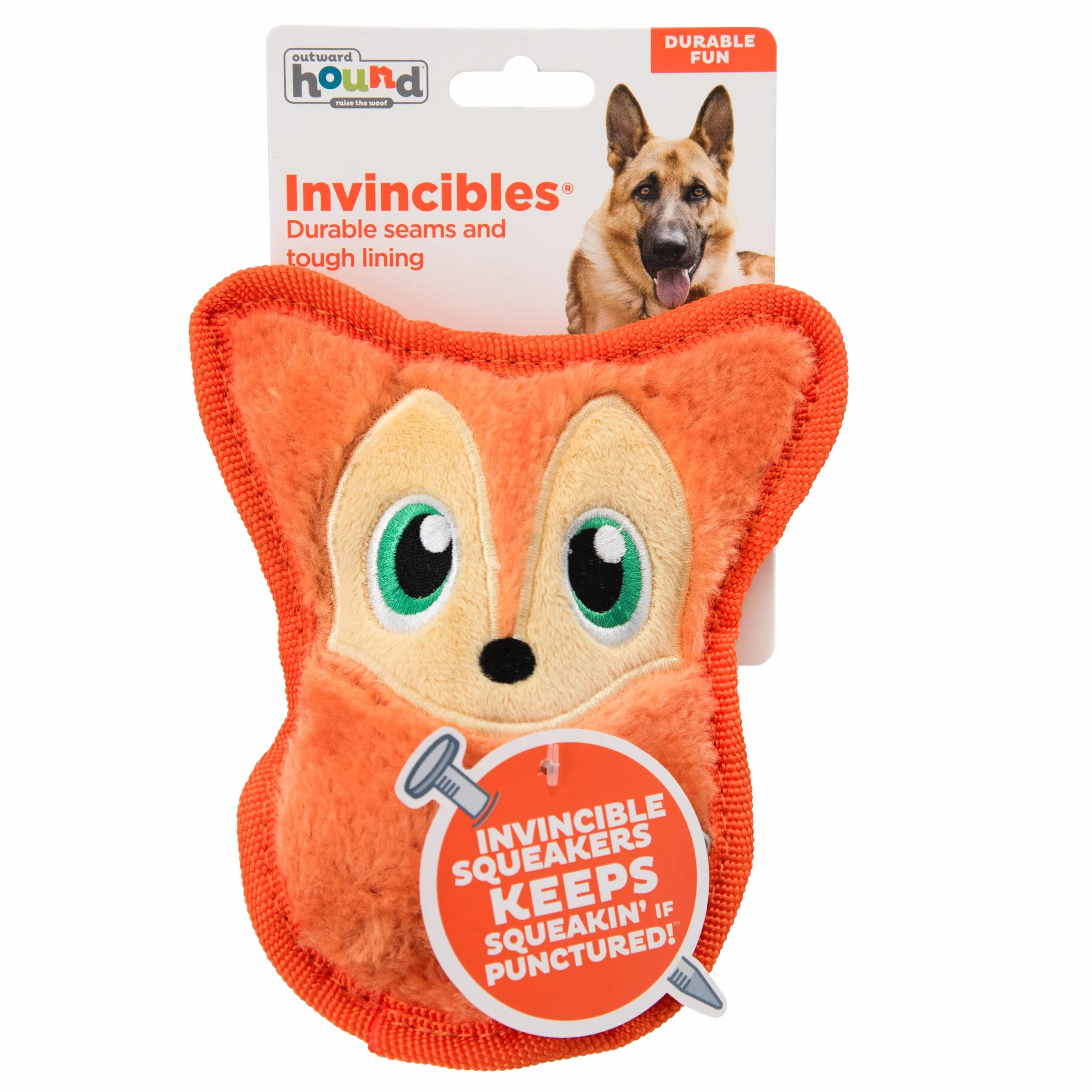 Outward Hound Invincibles piszcząca zabawka dla psa Minis Fox - wytrzymała i trwała