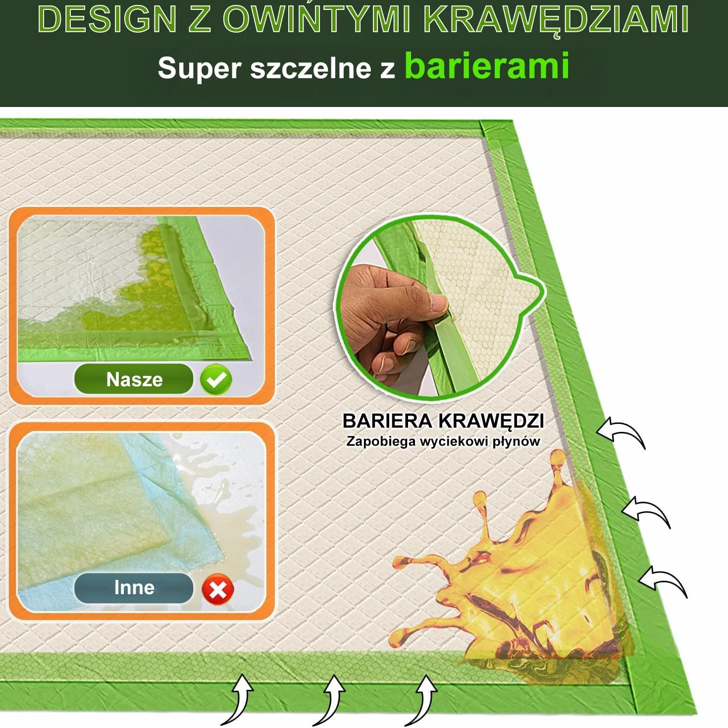 Gardner Pet Bardzo duże podkładki dla szczeniąt 70 x 85 cm, super chłonne, 6 warstw, 30 sztuk