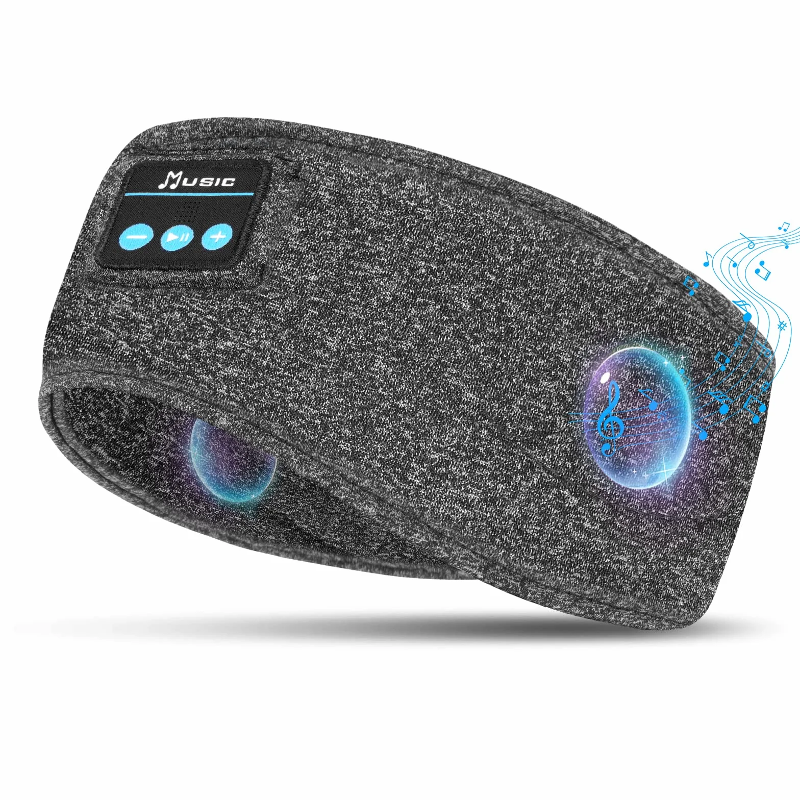 Słuchawki do spania, bezprzewodowe słuchawki sportowe, opaska na głowę Bluetooth, słuchawki do spania z ultracienkimi głośnikami stereo HD, odpowiednie do uprawiania sportu / snu na boku, jogi, fitnessu, relaksu, idealne prezenty (szare)