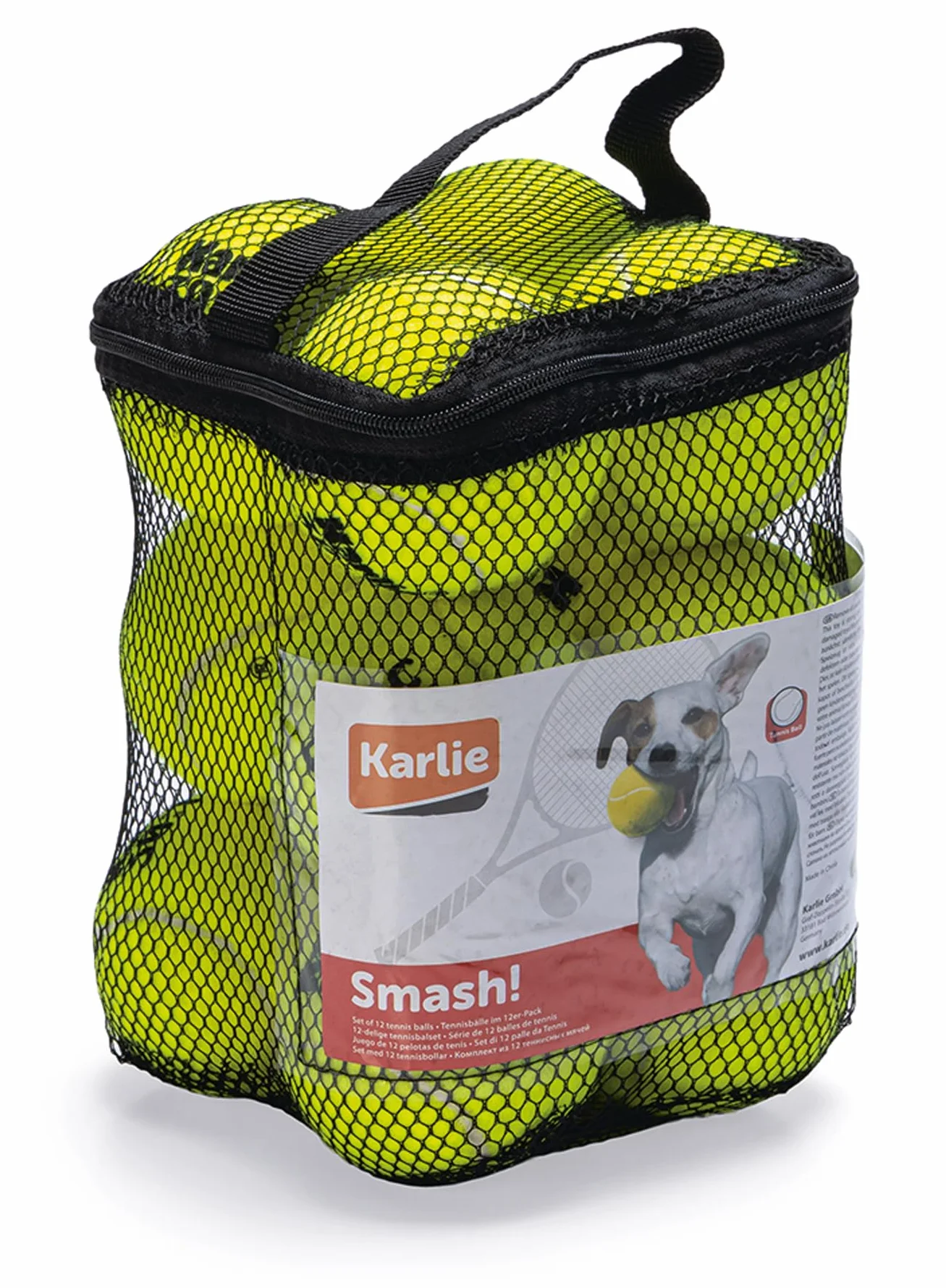 Karlie 45634 bęben zabawkowy z 12 piłkami tenisowymi ø: 6 cm żółty
