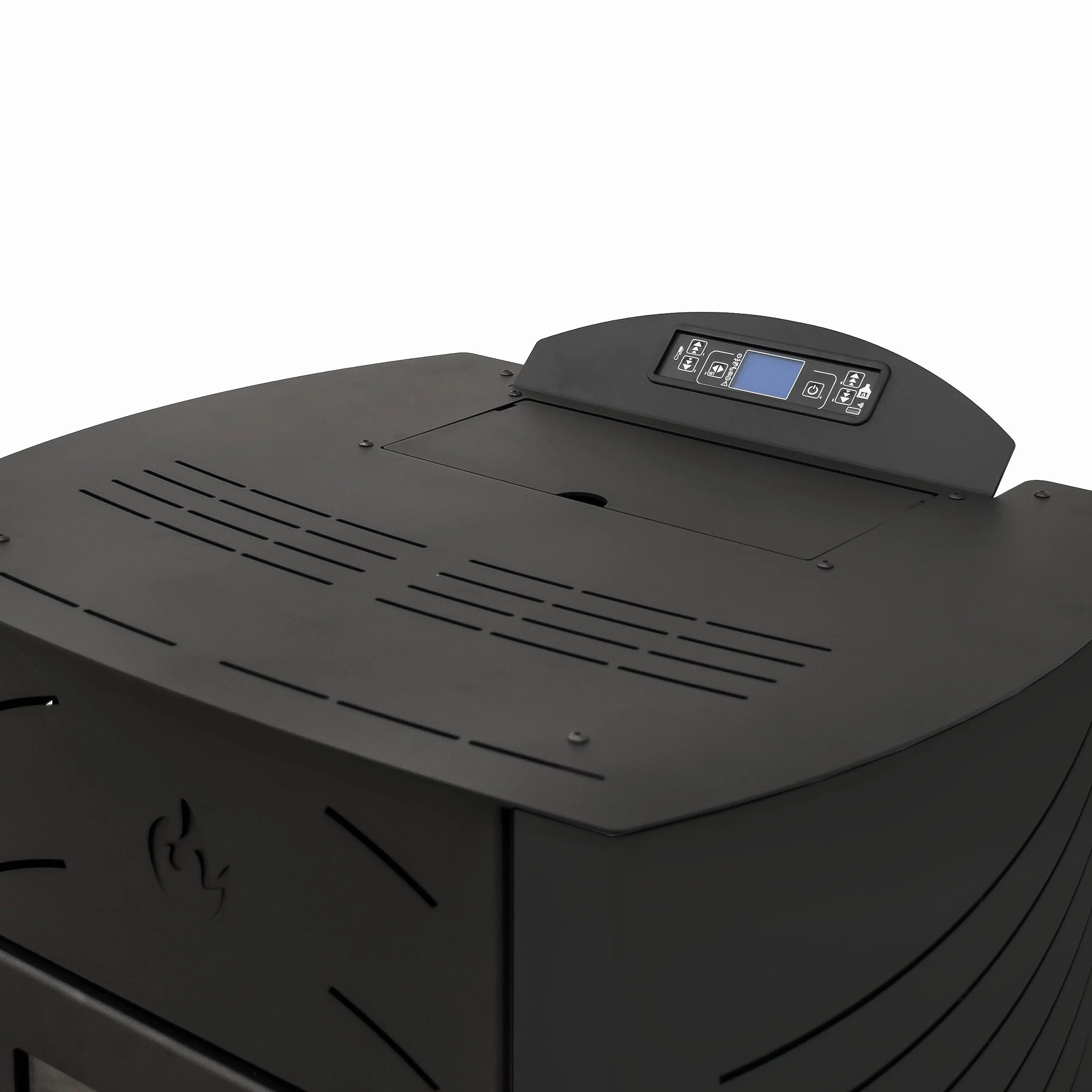STUFE A PELLET ITALIA Syberia Hydro 15 kW WiFi - wodny piec na pellet WiFi, ciepło do otoczenia i ciepłej wody, wydajność 90% ciepła 90 m², czas pracy 20 h, programowalny 5 mocy, 24 miesiące czarny