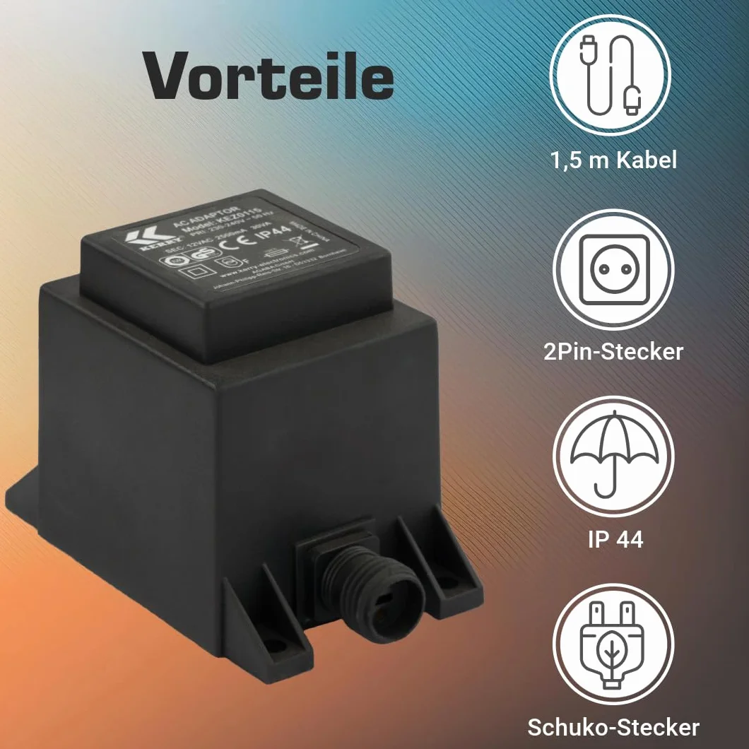 Kerry Electronics Transformator IP44 30 VA 12 V AC/AC zasilacz
