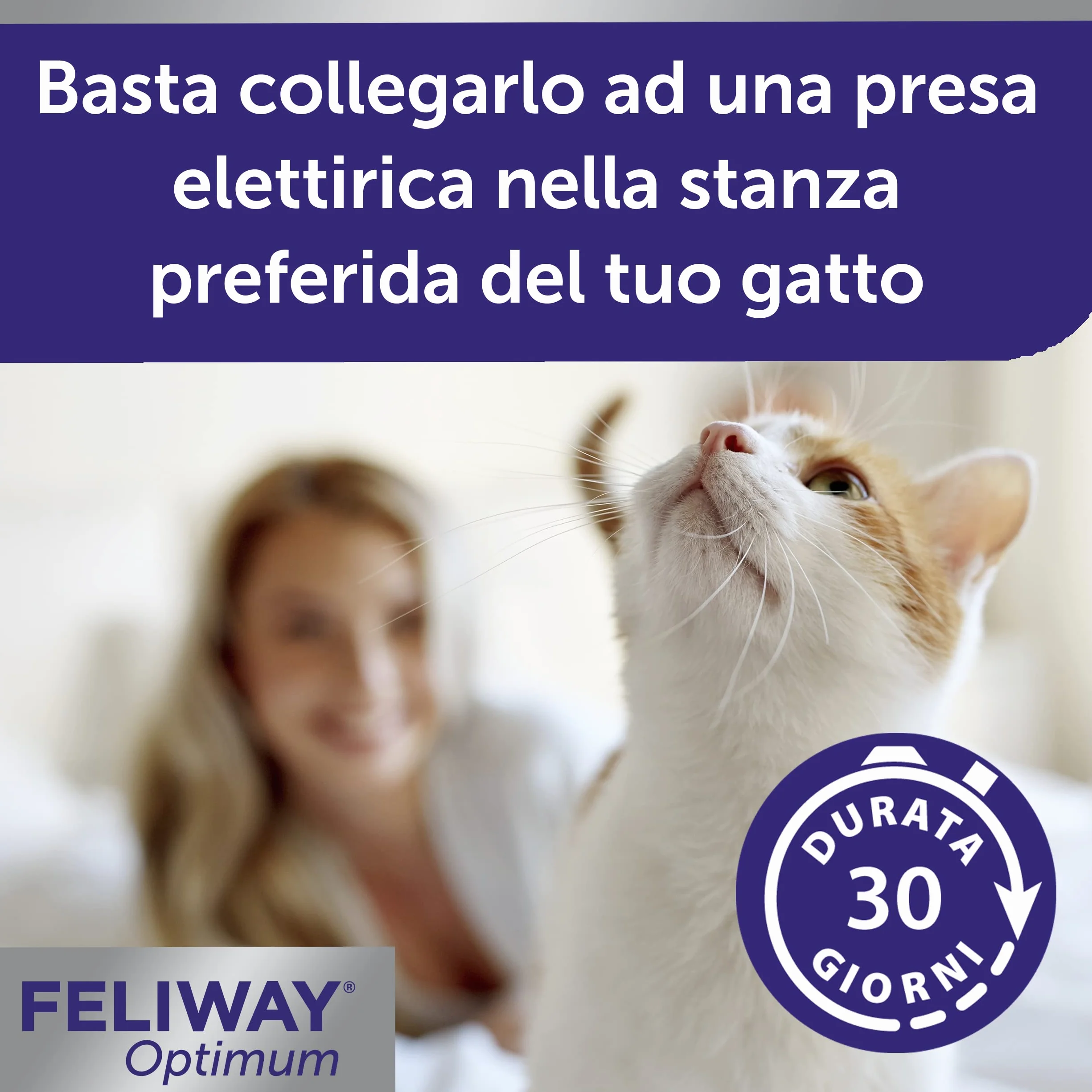 FELIWAY Optimum zestaw uspokajający dyfuzor feromonów dla kotów 48 ml 30 dni