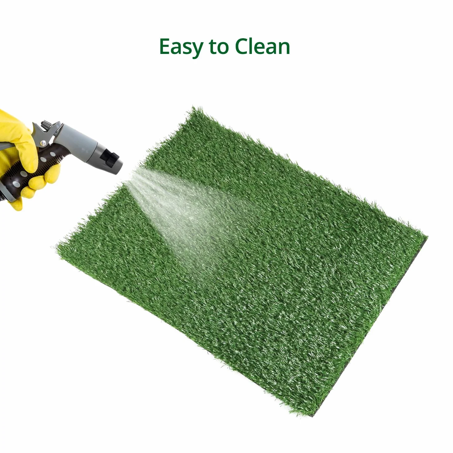 QWORK® Zestaw 2 sztuk maty do toalety dla psów ze sztucznej trawy Maty do toalety dla szczeniąt dla psów, trawa zastępująca toaletę dla psa 51 x 63 cm