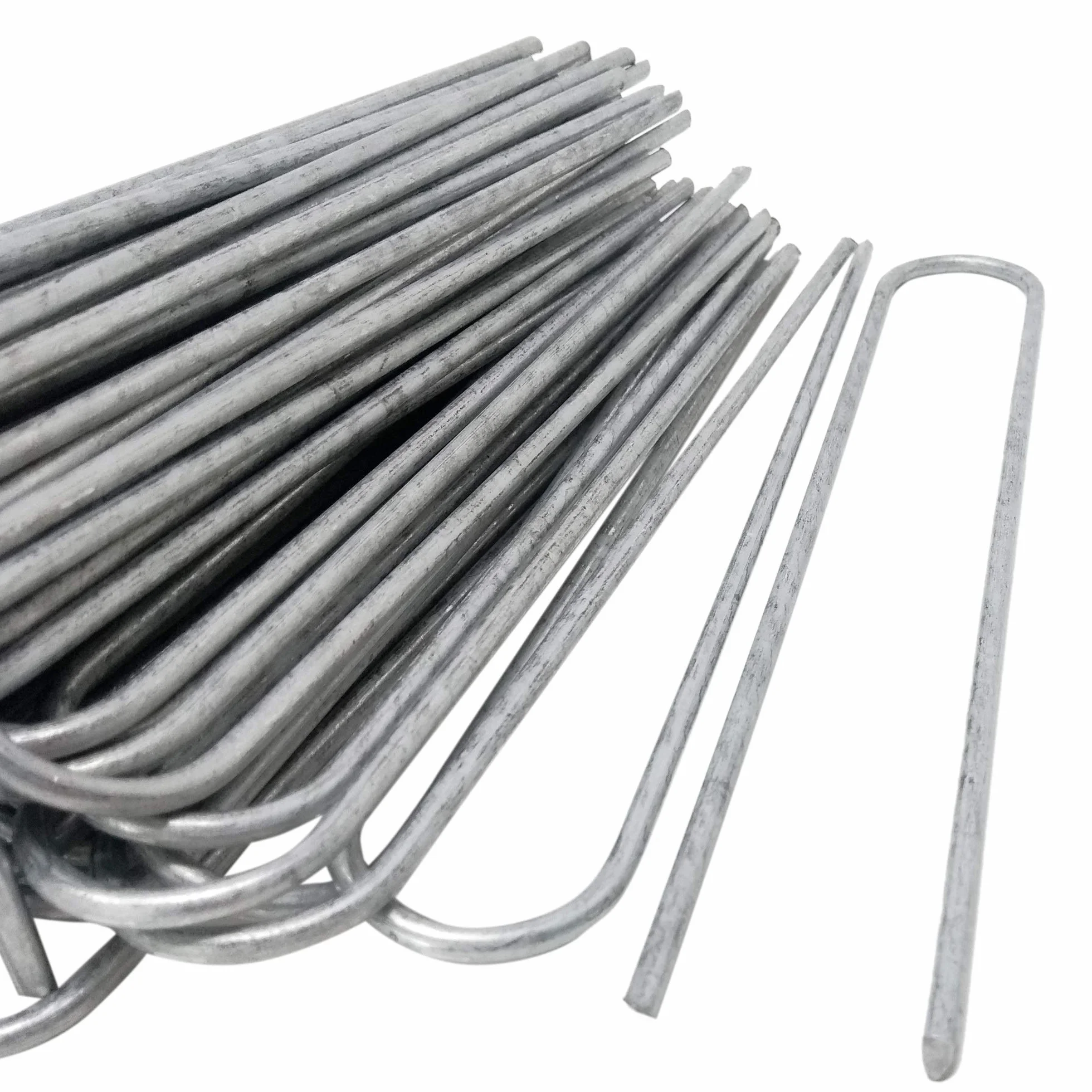 ToCi 50 x kotwa gruntowa 200 x 25 mm – ocynkowana kotwa gruntowa z drutu stalowego 3,8 mm – śledzie U do mocowania włókniny przeciw chwastom, folii, węży i kabli – kotwa mocująca do twardych podłóg