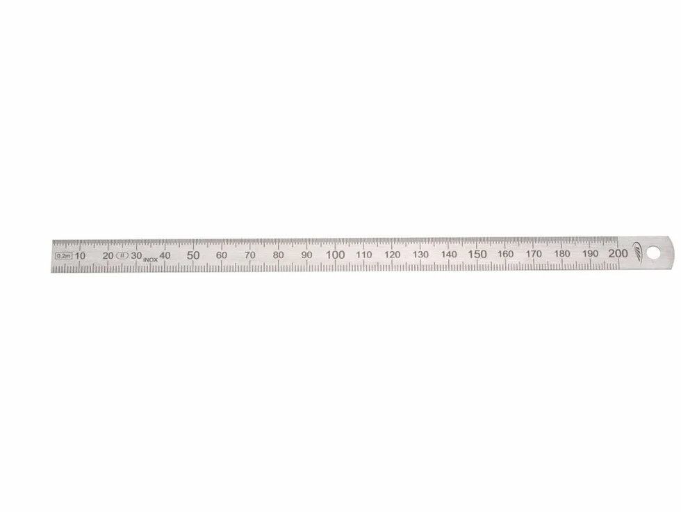 HELIOS-PREISSER Skala stalowa giętka, znak kontrolny EG dokładność, 200 x 13 x 0,5 mm, 0460222