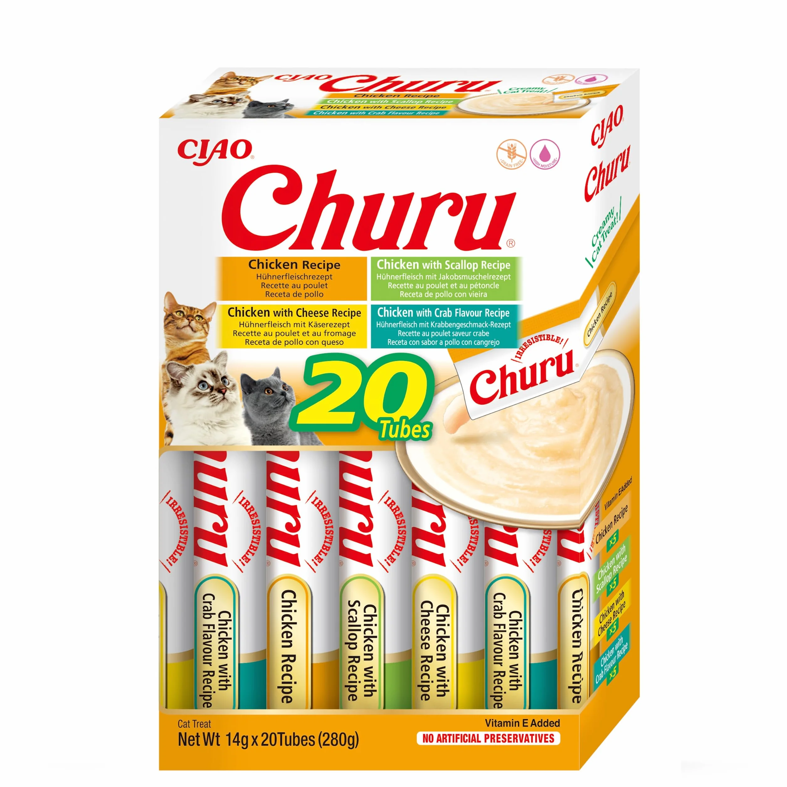 Inaba Churu Przekąska dla Kotów, Kurczak, 20 x 14 g