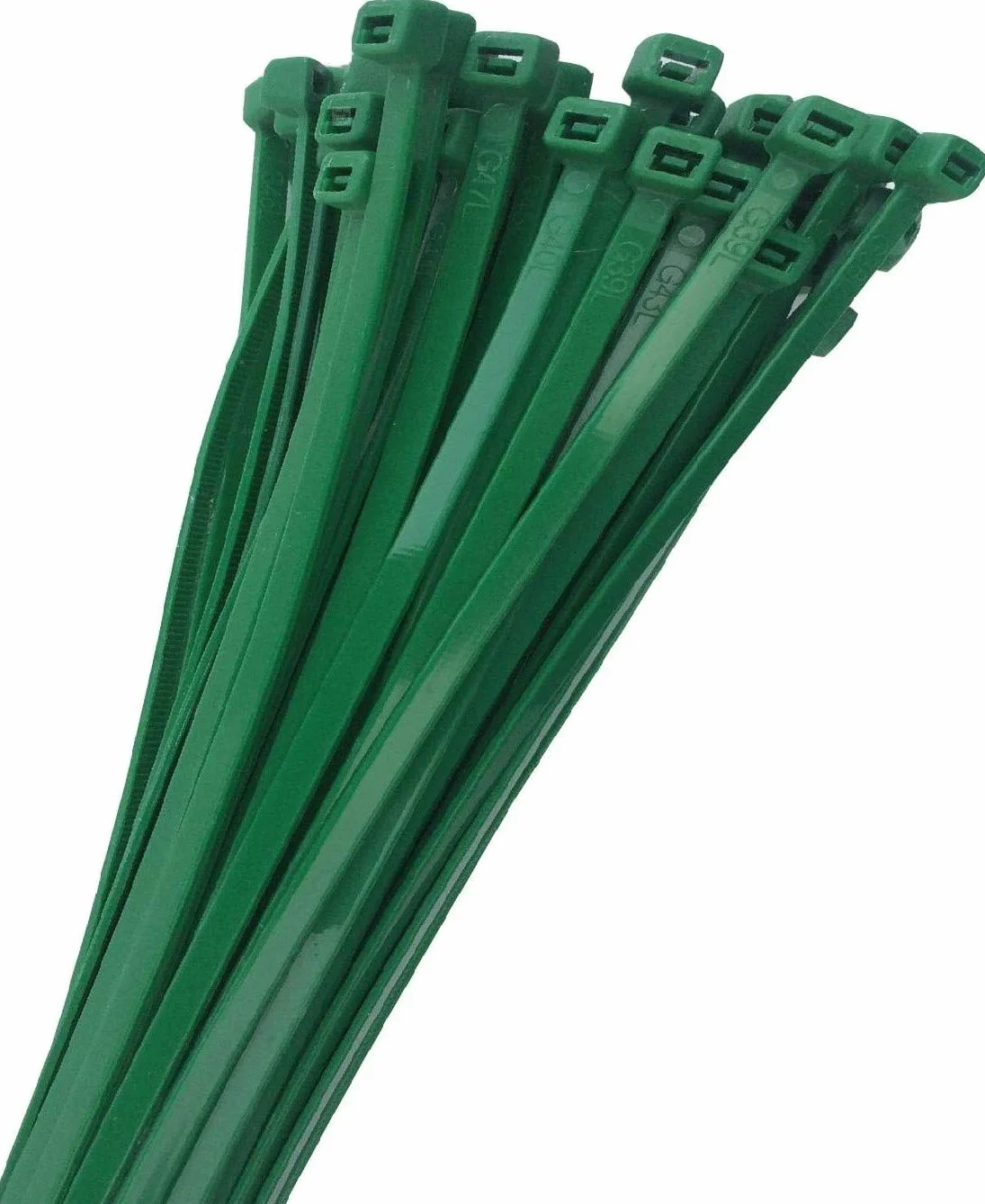 Zielone opaski kablowe nylonowe 100 mm x 2,5 mm, mały rozmiar, 100 sztuk, wytrzymałość 8,2 kg
