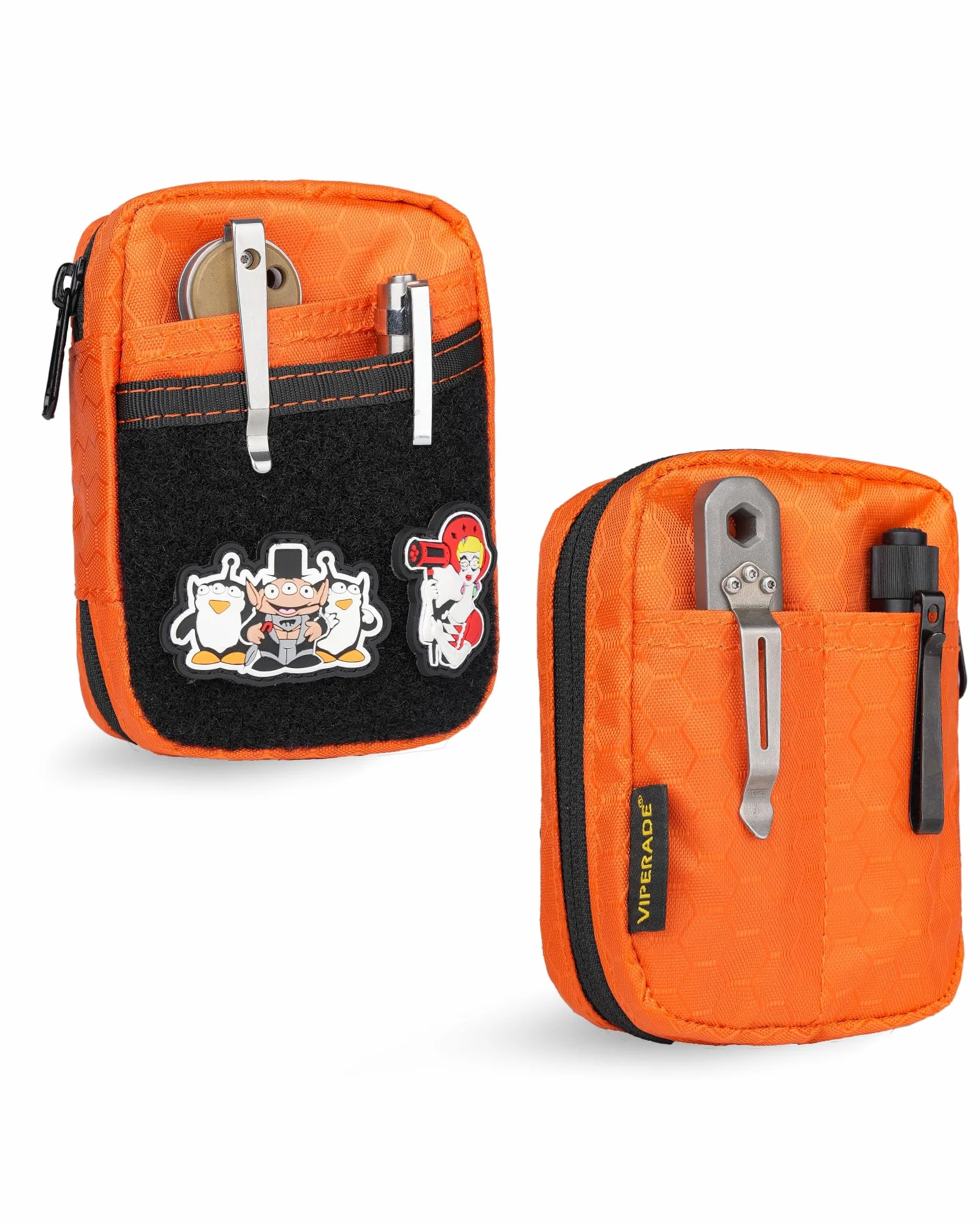 VIPERADE VE31 EDC Organizer do torebki, mini torba na narzędzia, kieszonkowa torba na organizer, mała torebka, YKK zamek błyskawiczny EDC Utility Admin Pouch na kemping, do rzemiosła buszowego,