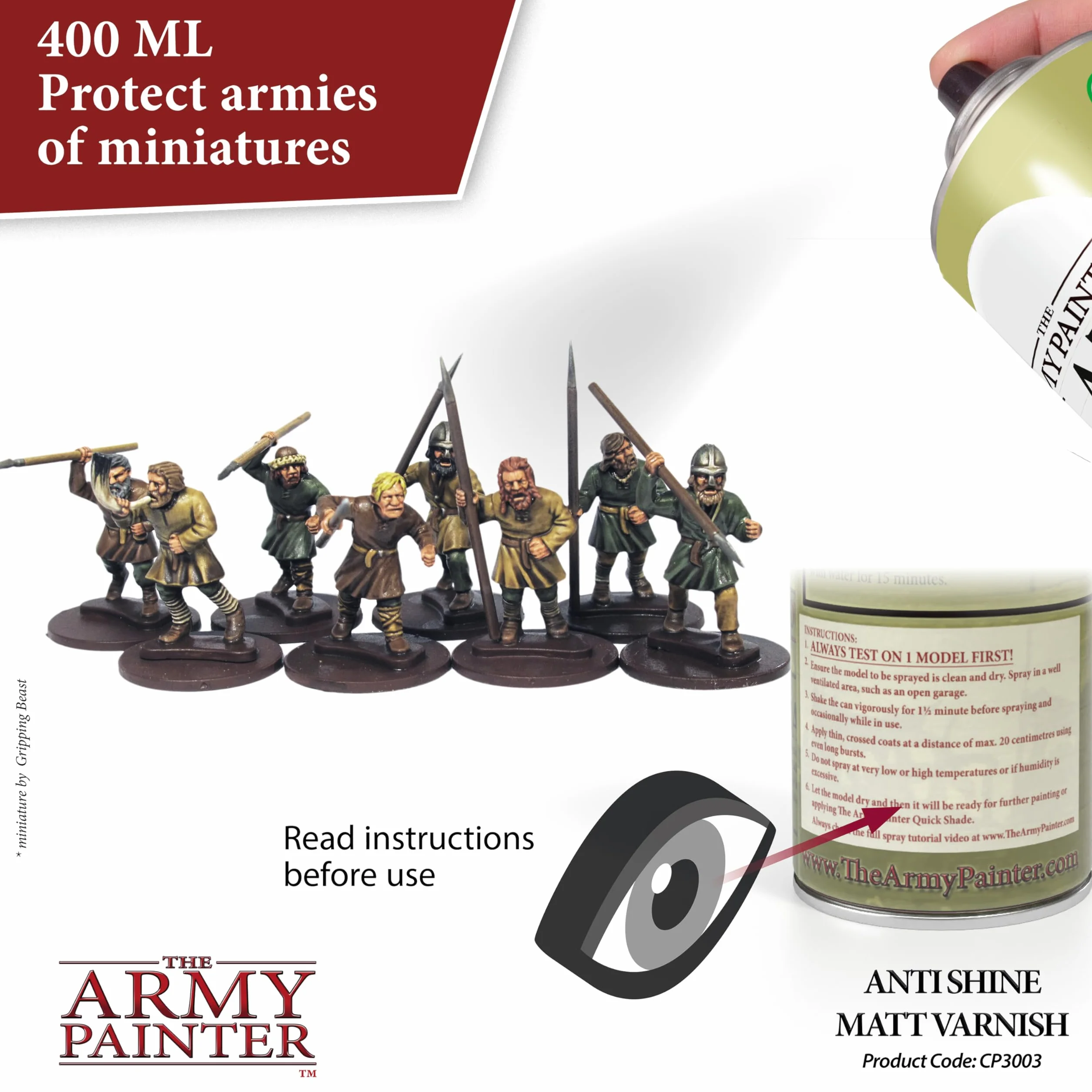 The Army Painter Anti Shine Matt Varnish Quickshade Protector do miniatur akryl w sprayu