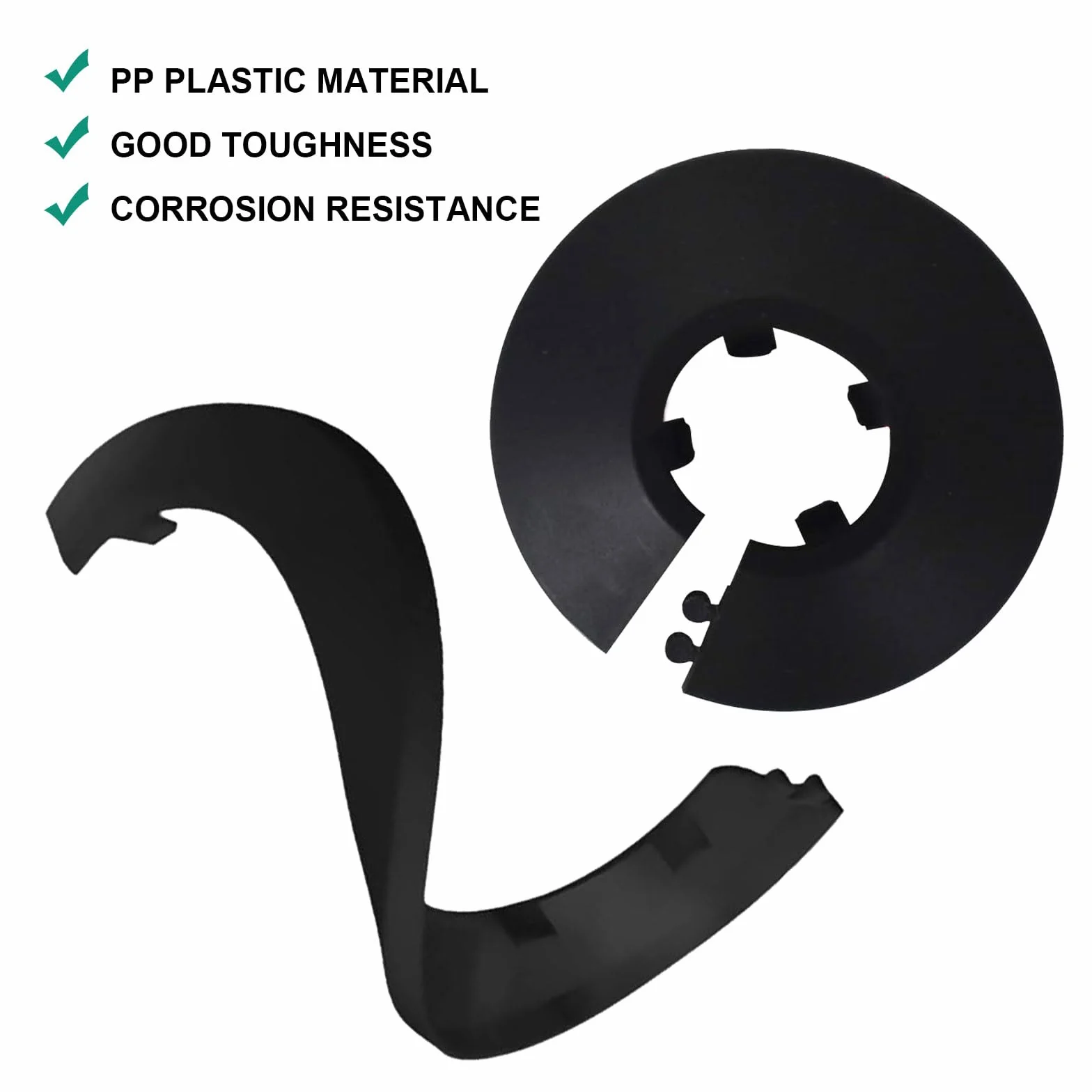 Plastikowe osłony rury chłodnicy 16 mm dekoracja rury, zestaw 10 szt