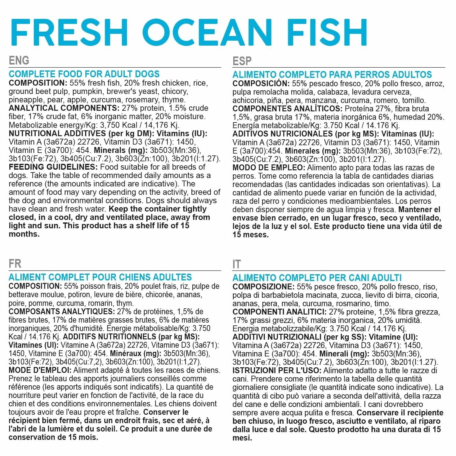 Arquivet Fresh Ocean Fish 2,5 kg Karma pełnoporcjowa dla psów Świeże ryby i mięso