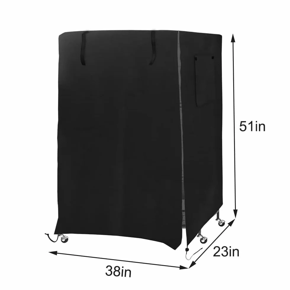 Uniwersalna klatka dla ptaków Klatka dla papug Czarna klatka dla ptaków Wodoodporna i pyłoszczelna tkanina Oxford Klatka dla papug dla ptaków (dł. 96 cm x szer. 59 cm x wys. 130 cm)