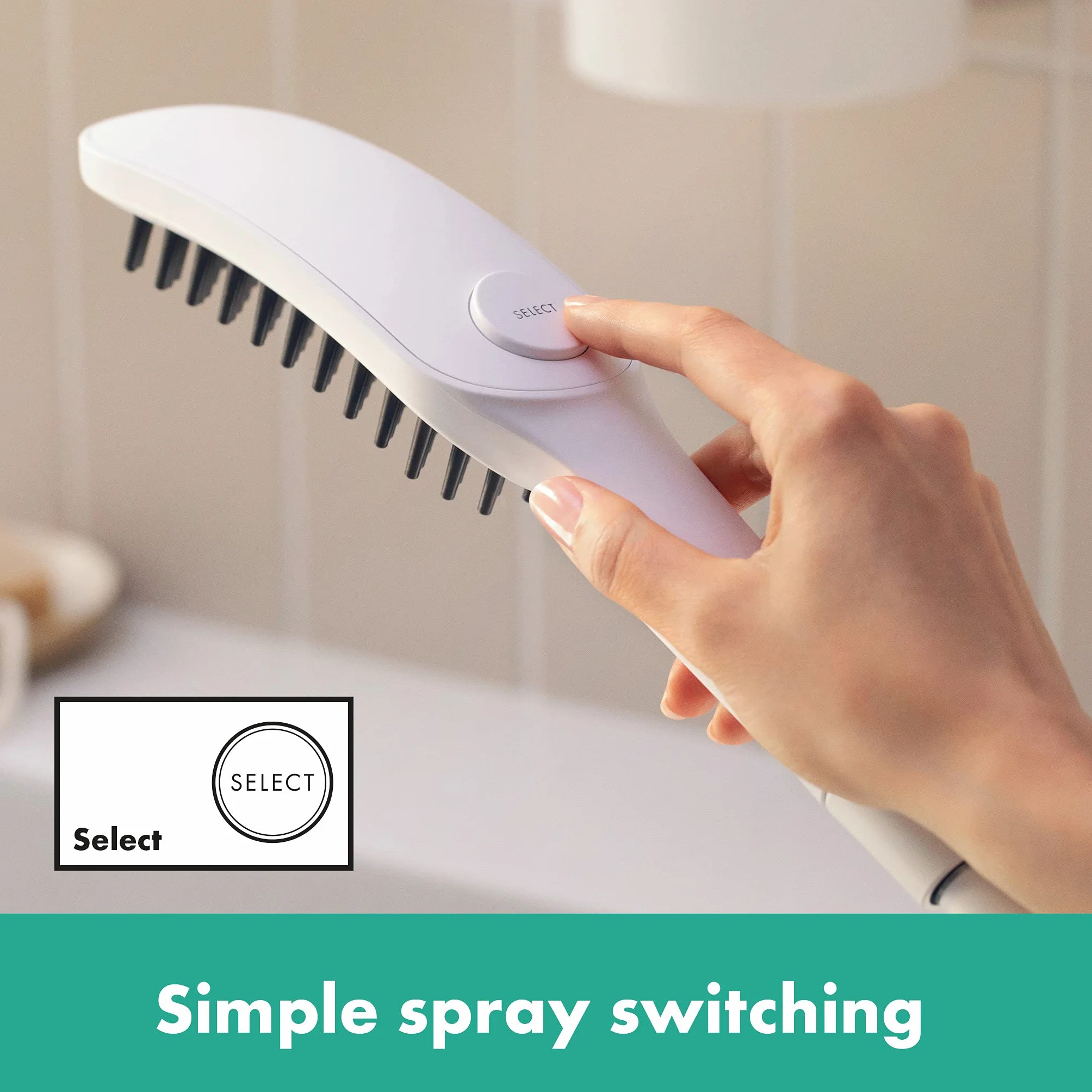 hansgrohe DogShower Główka prysznicowa dla psów 150 3jet z masującymi dyszami biały matowy, 26640700