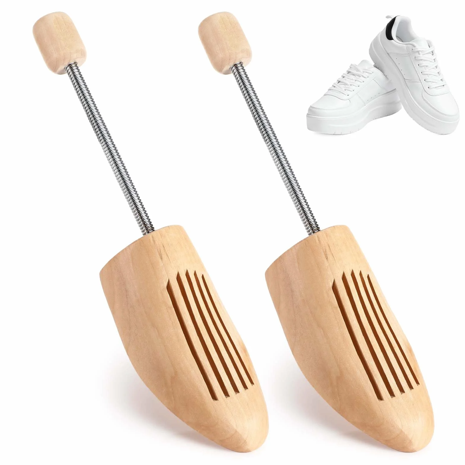 2 PCS drewnianych prawideł do butów - Drewniane prawidła do poszerzania butów - Ochraniacz na zagięcia butów - Napinacz do butów eleganckich i trampek - Różne rozmiary (L Size (EU 42-46))