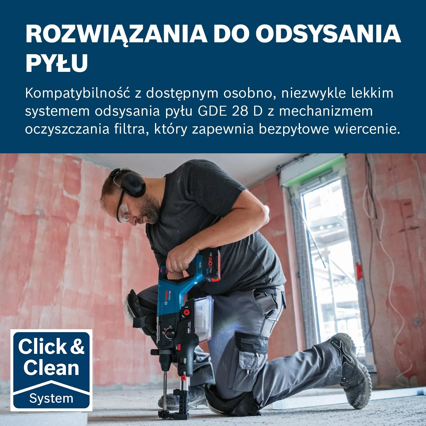 Bosch GBH 18V-28 D akumulatorowy młot udarowo-obrotowy 18 V KickBack Control XL-BOXX