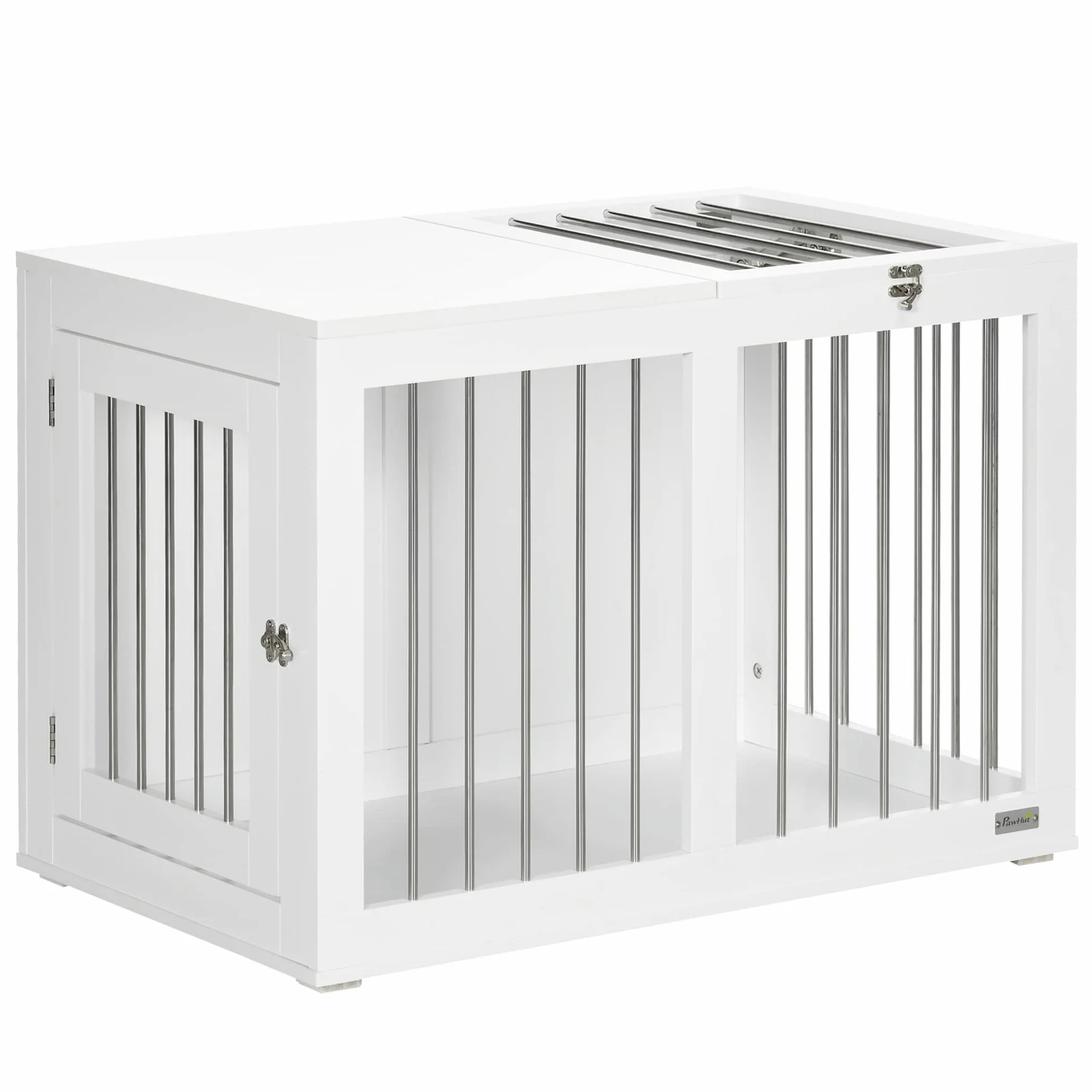 PawHut Klatka dla psa 80 x 50 x 56,5 cm biała