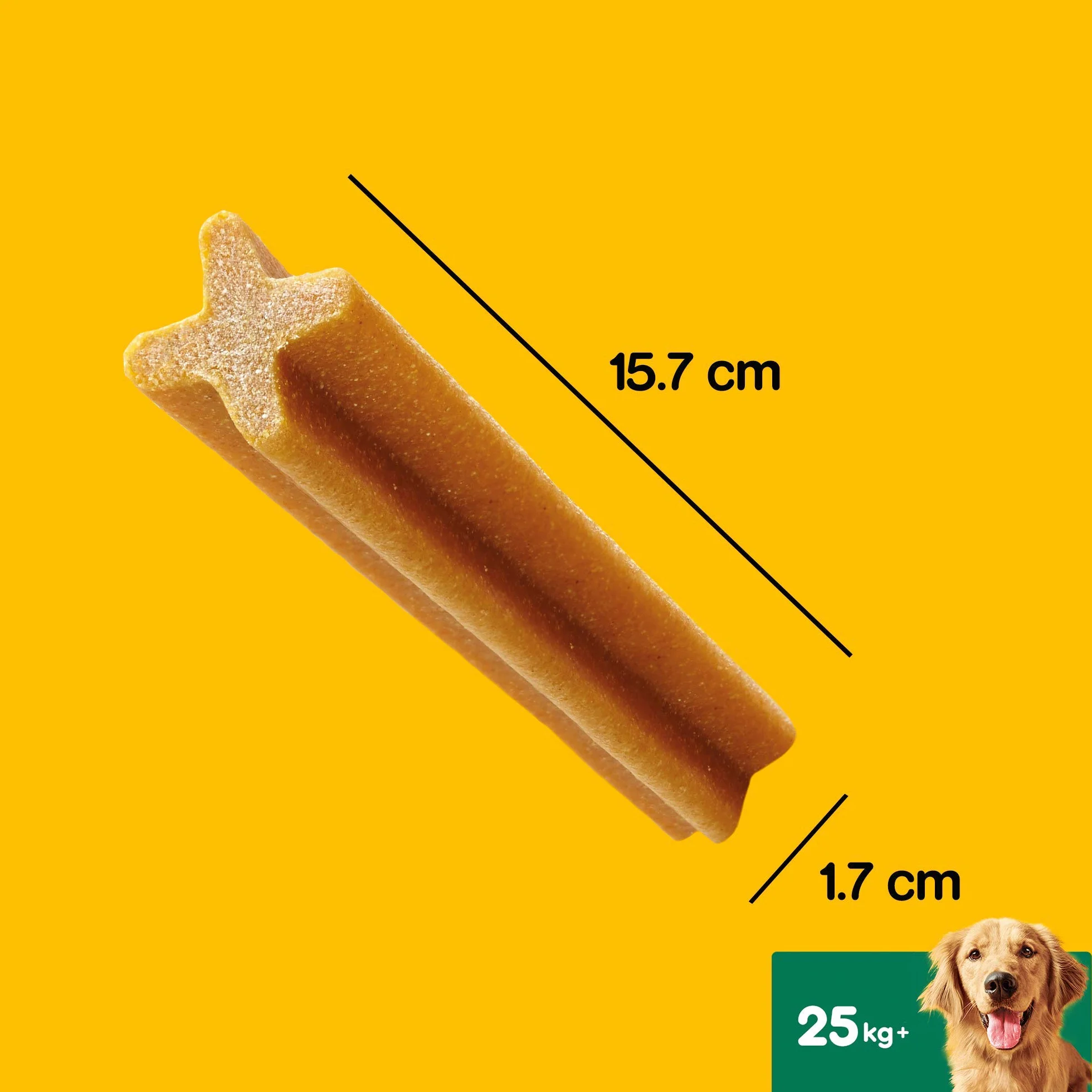 Pedigree Dentastix Snack do higieny jamy ustnej (Duży pies +25 kg), 270 g 105 sztuk - 15 opakowań po 7 sztuk (105 sztuk)