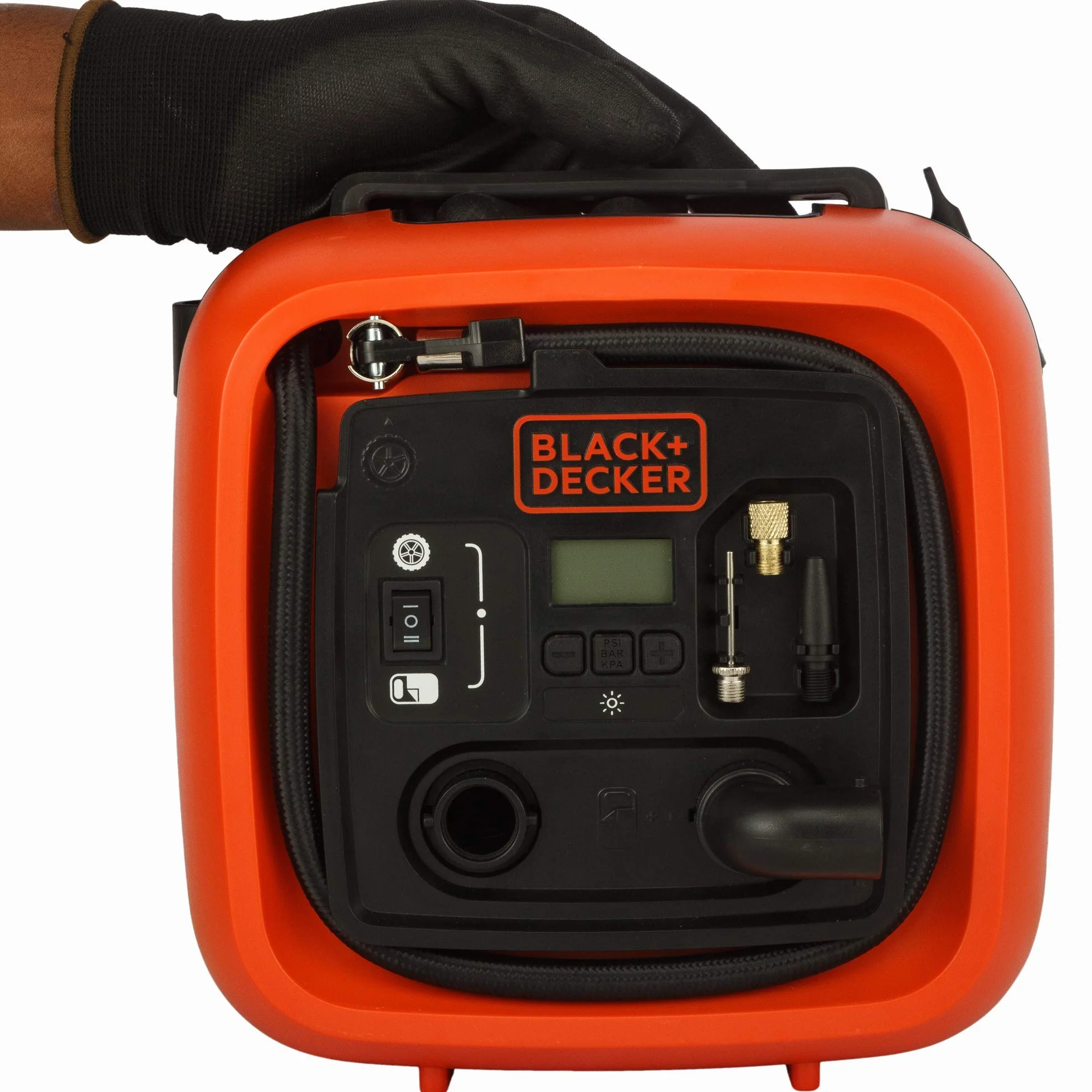 Black & Decker, Kompresor-sprężarka, zasilanie poprzez złącze 12V, 11 Bar, ASI400-XJ