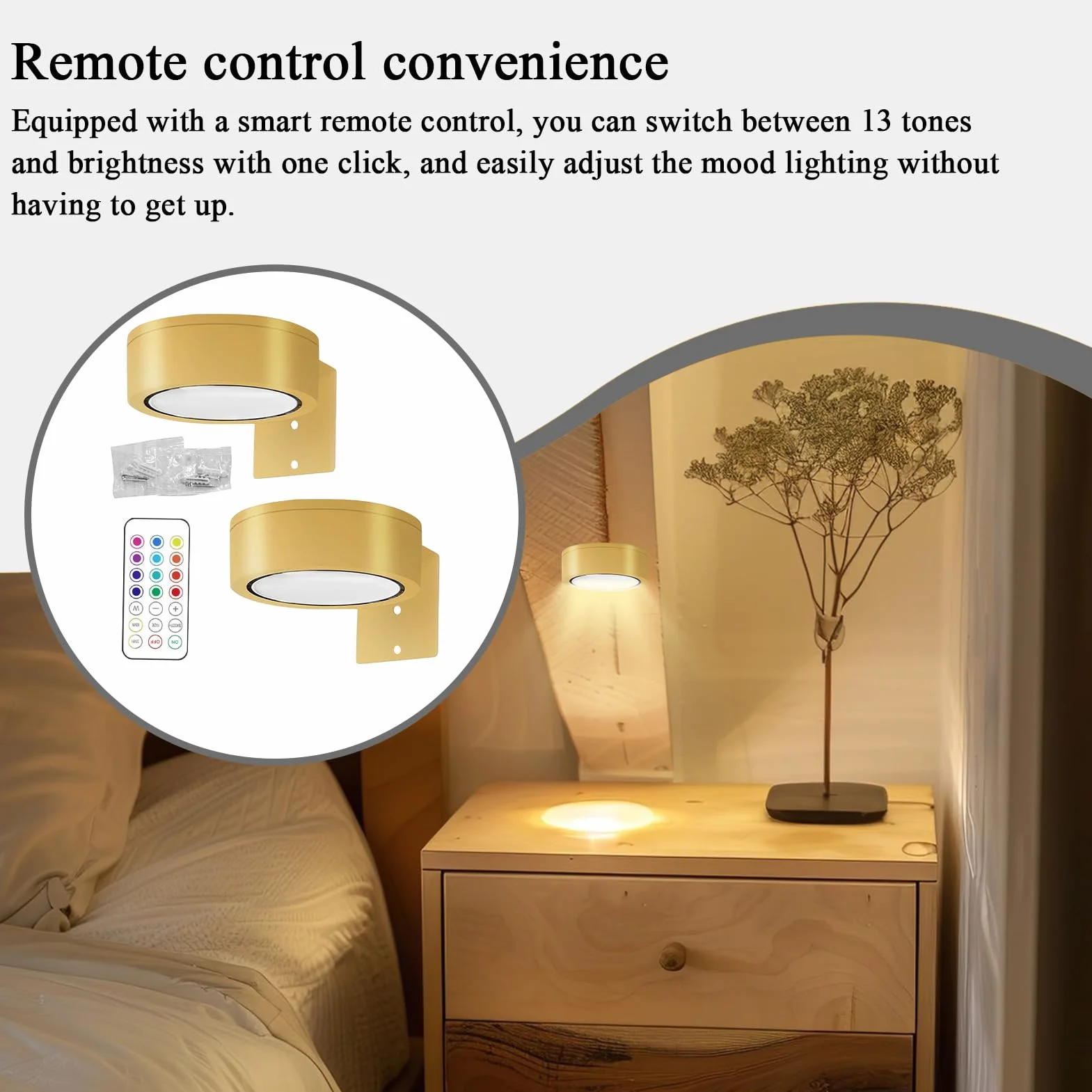 Chiclify Magnetyczna lampa LED na obraz z pilotem zdalnego sterowania w zestawie, magnetyczna i łatwa instalacja, 8,6 x 3,5 cm, do korytarza, do obrazów, portretów, ramek na zdjęcia
